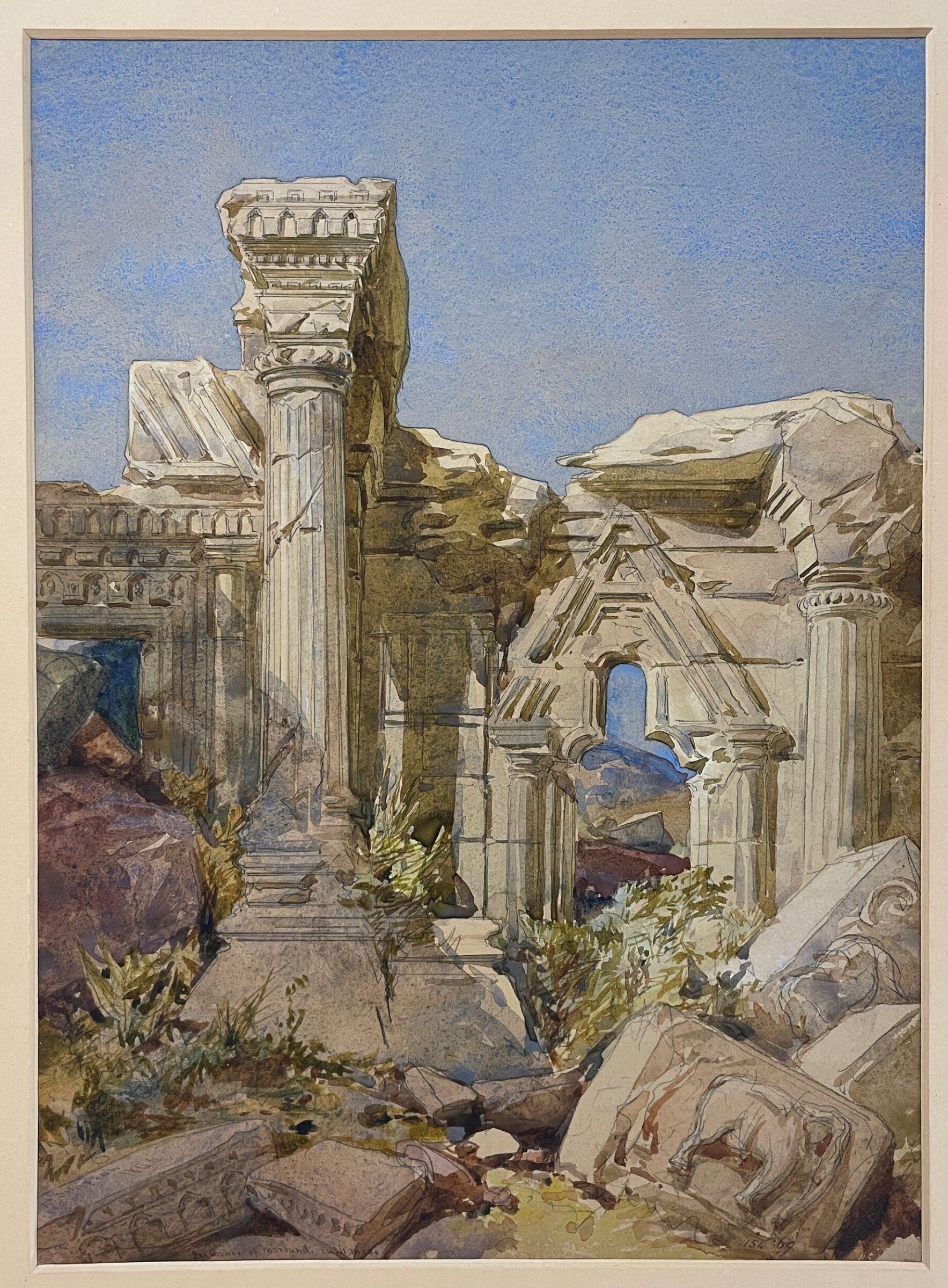 Enclosure of Martand, Kashmir, William Simpson, 1860