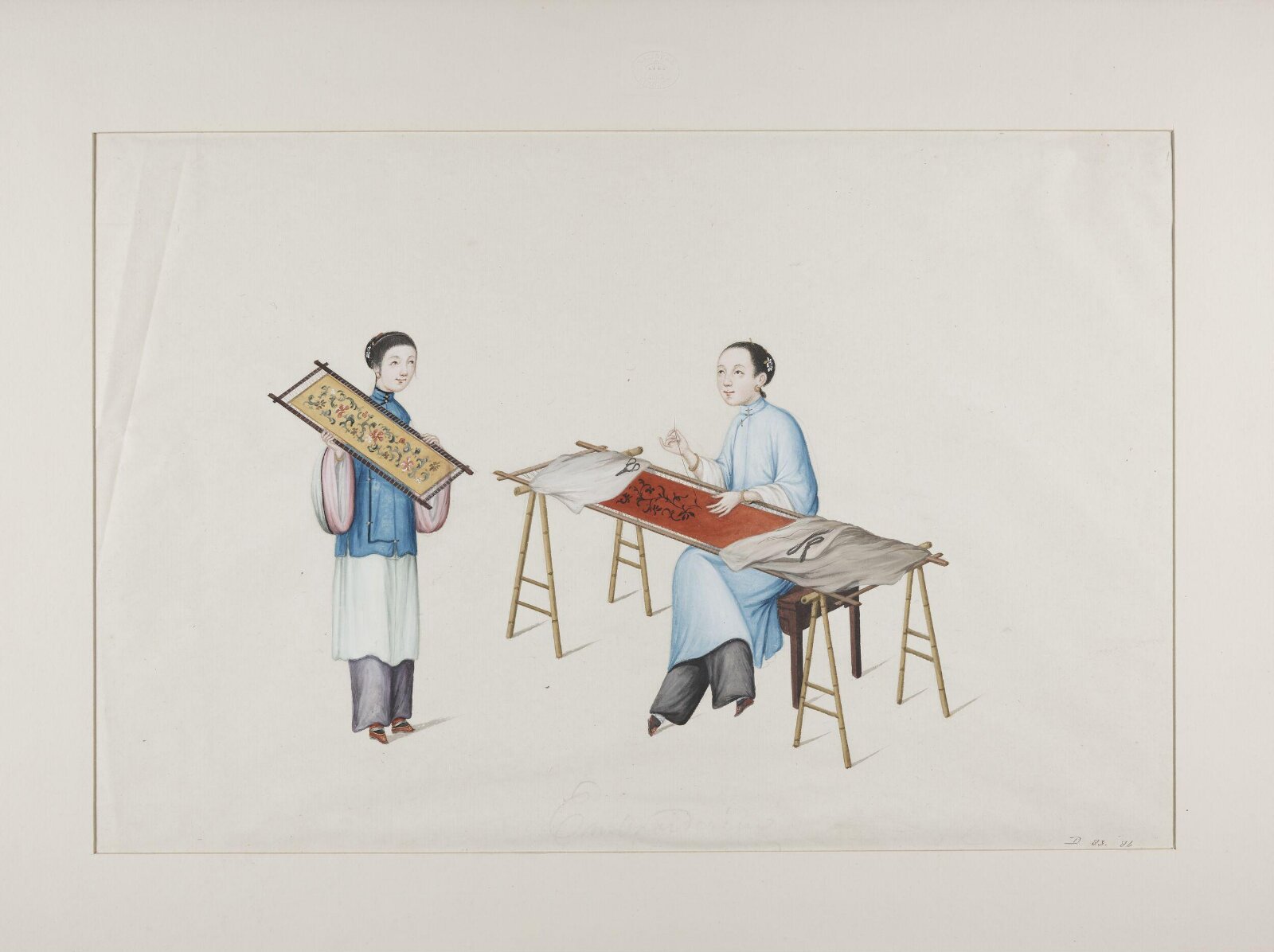 Two Female Embroiderers, 1880-1885