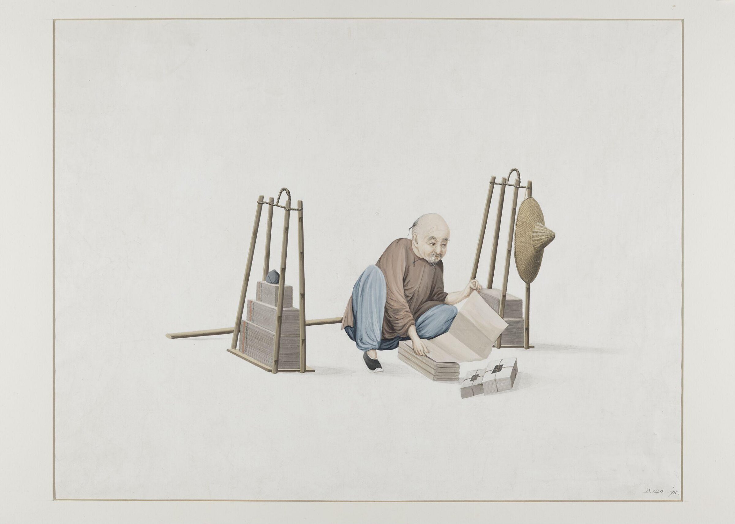 Man Selling Toilet Paper, Puqua, ca. 1790