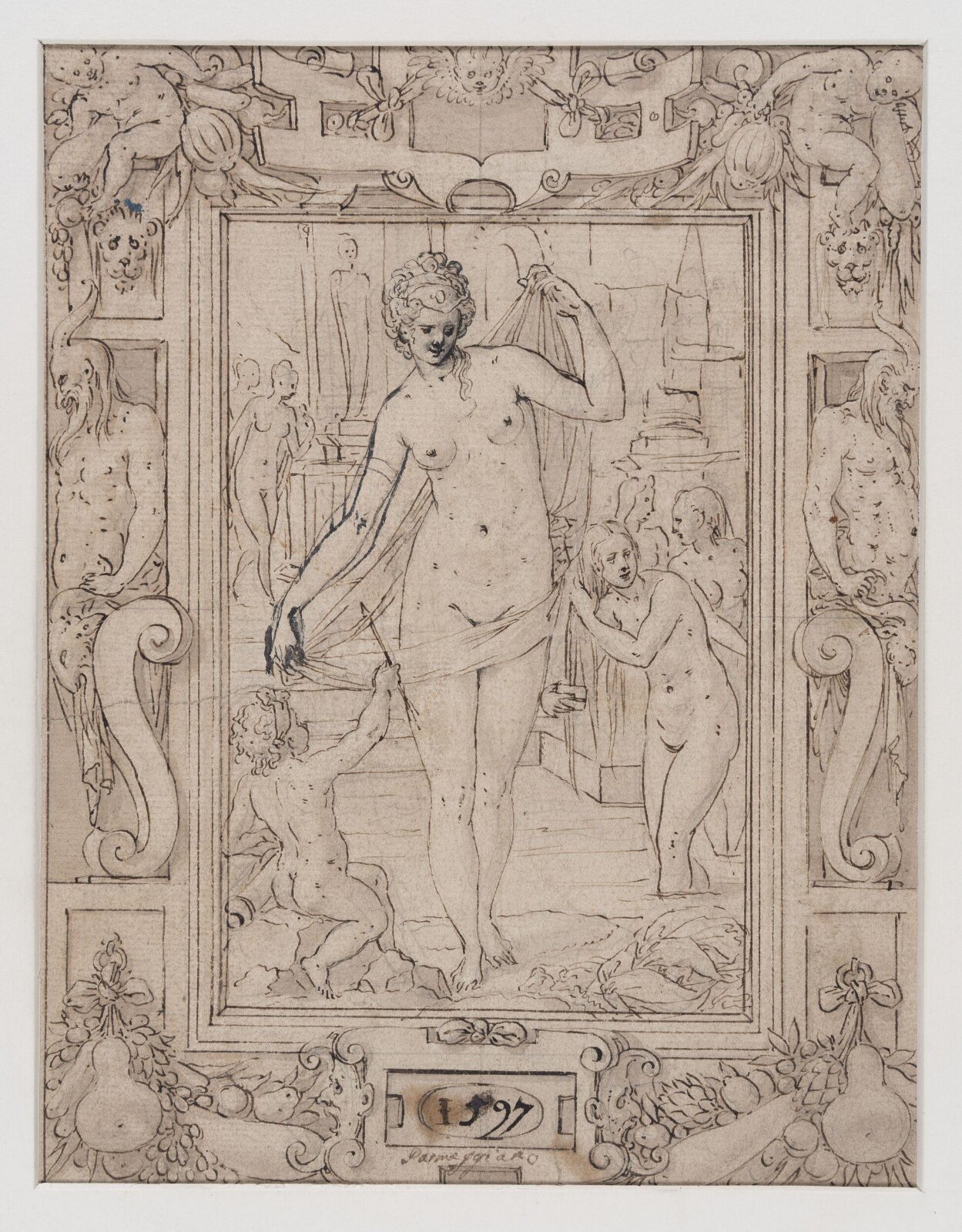 Drawing, Luca Penni, 1500s