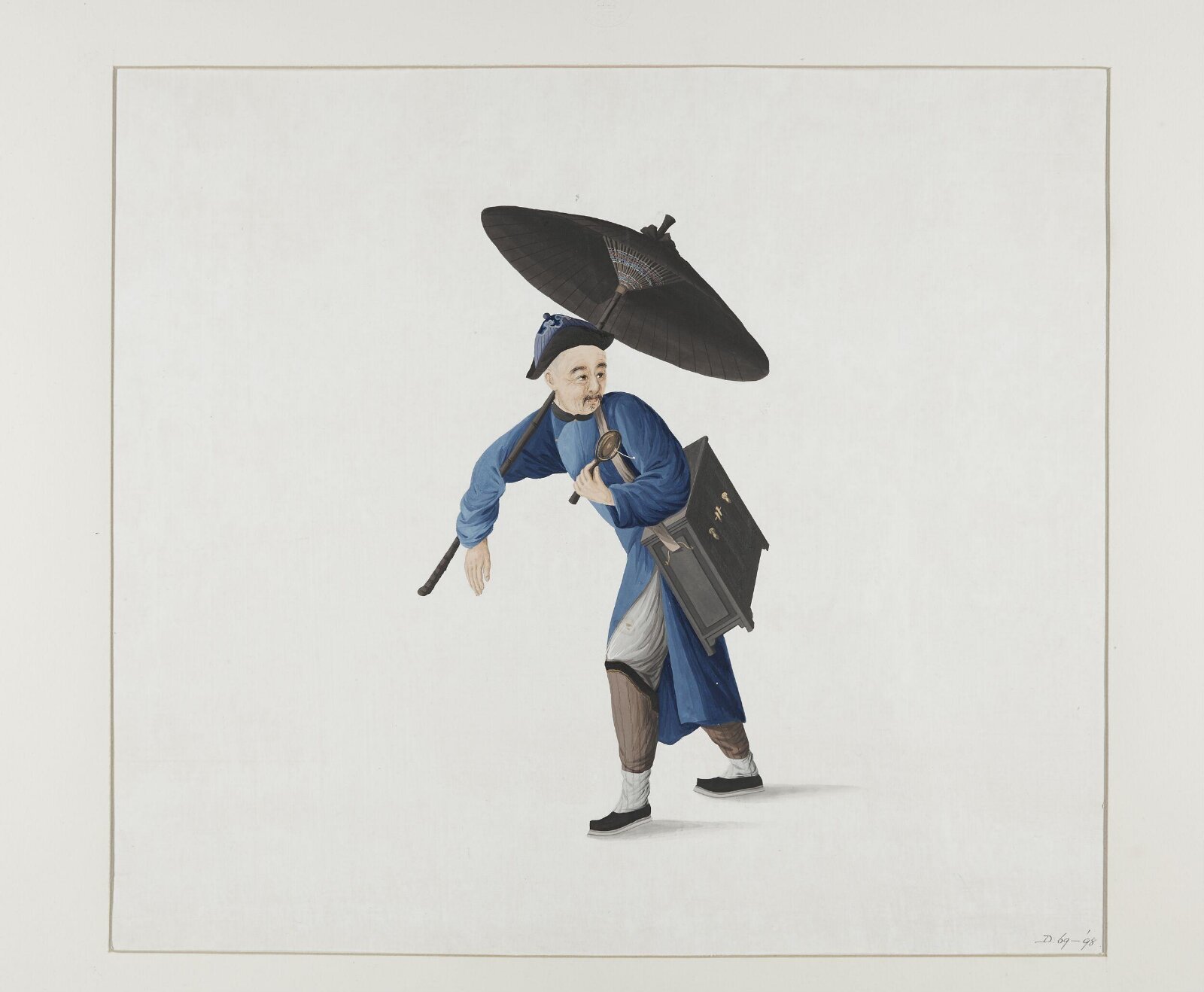 Man Seling Flos for Embroidery, Puqua, ca. 1790