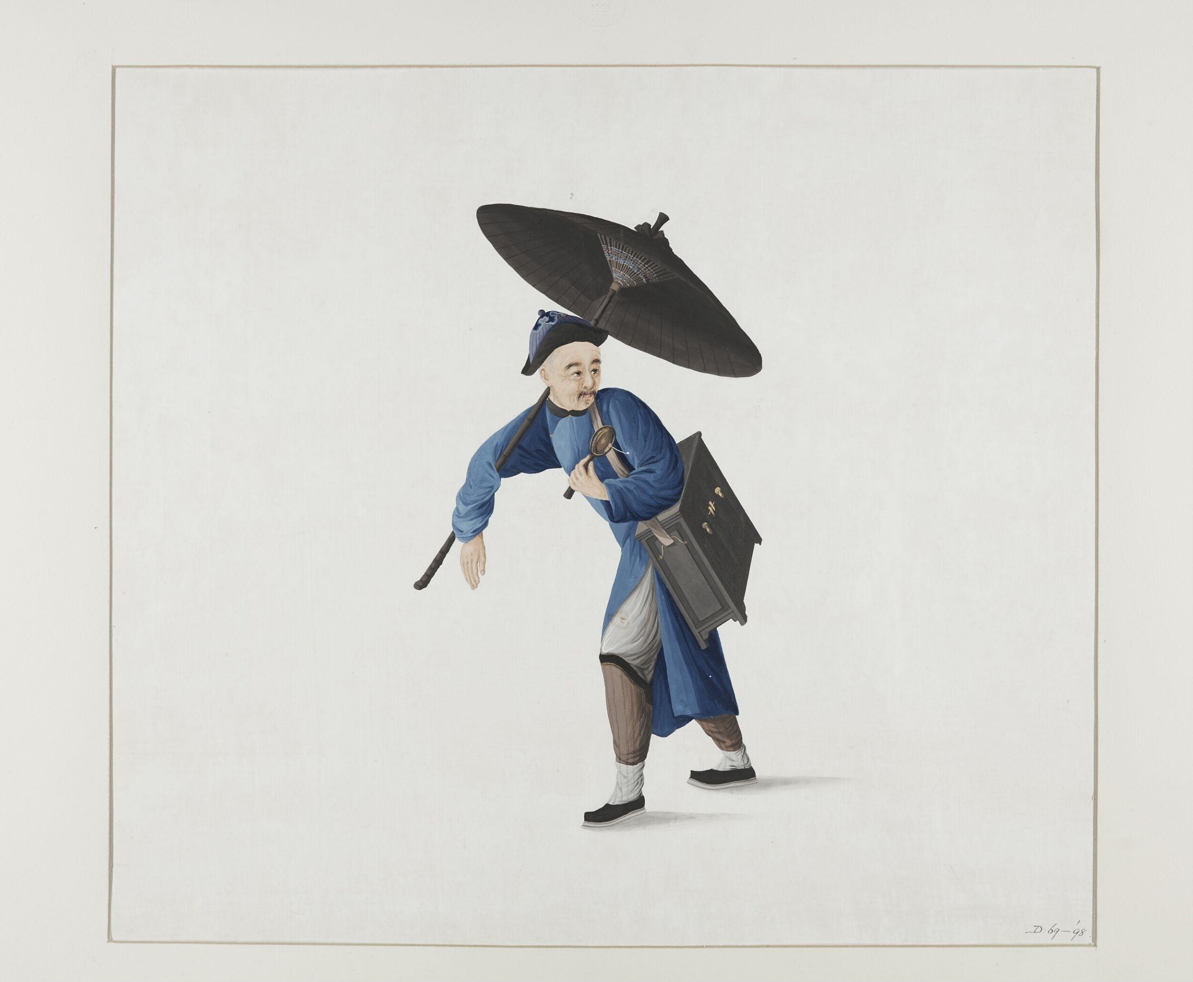 Man Seling Flos for Embroidery, Puqua, ca. 1790