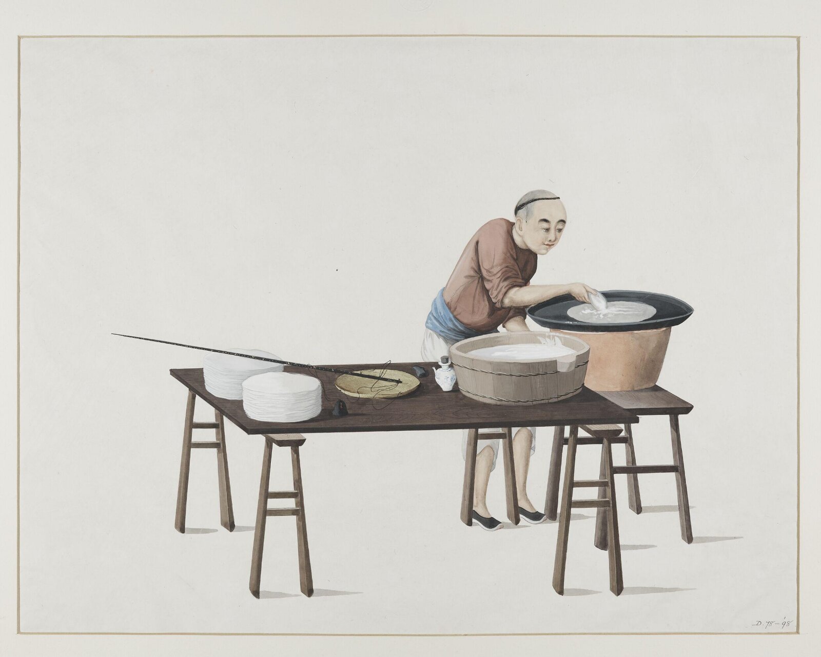 A Pancake Seller, Puqua, ca. 1790