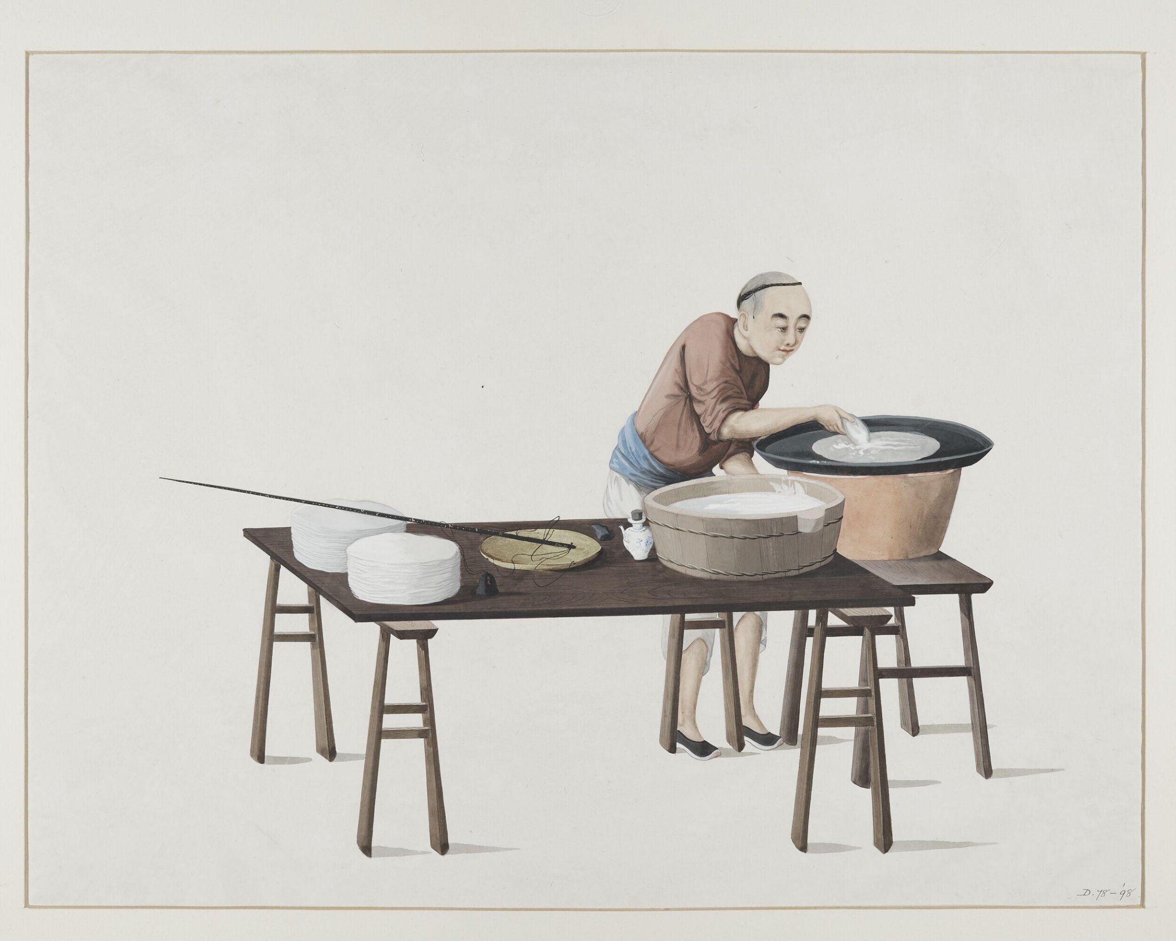 A Pancake Seller, Puqua, ca. 1790