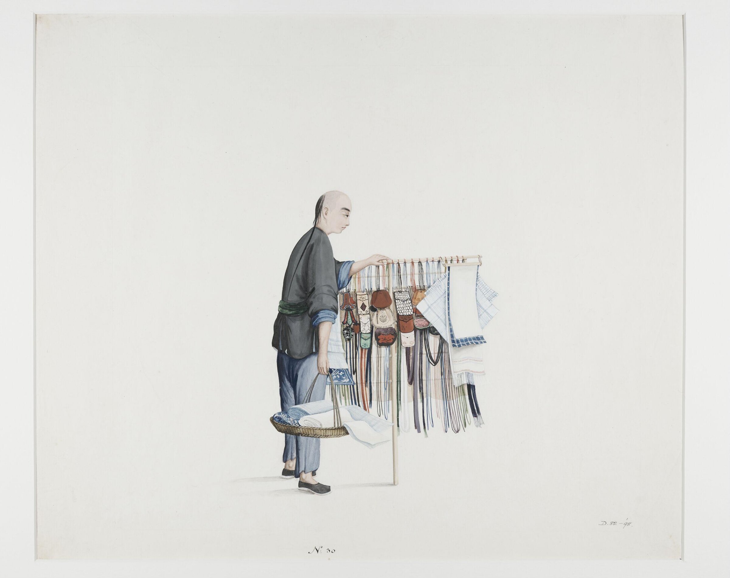 A Handkerchief Seller, Puqua, ca. 1790