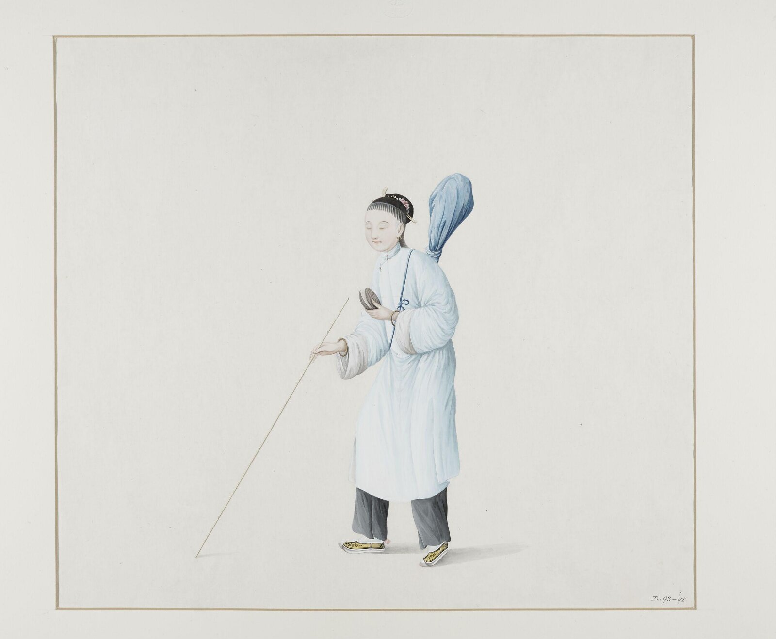 A Blind Female Singer, Puqua, ca. 1790