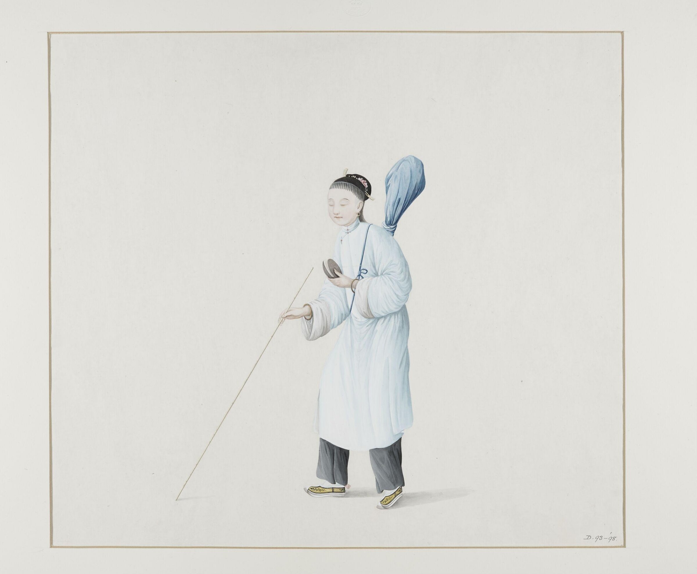 A Blind Female Singer, Puqua, ca. 1790