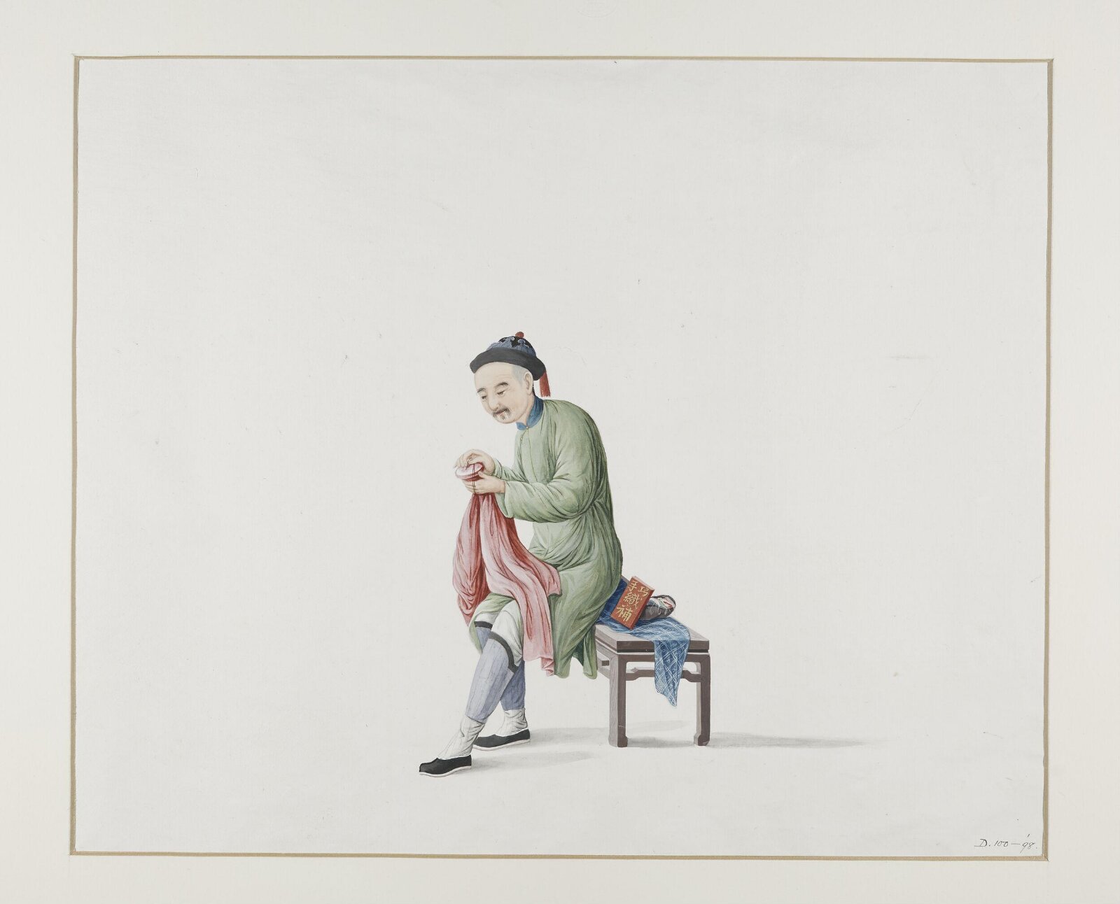 A Clothes Mender, Puqua, ca. 1790