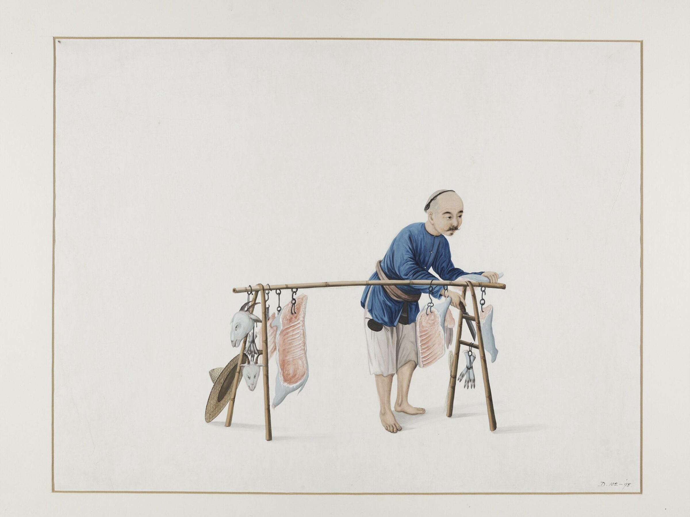 Man Selling Mutton, Puqua, ca. 1790