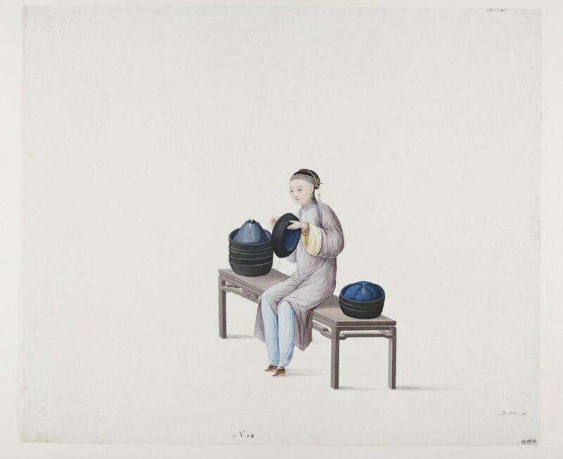 Woman Making Winter Caps