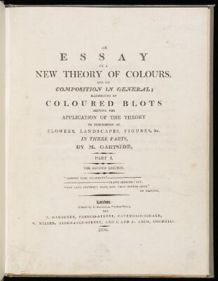 An essay on a new theory of colours, and on composition in general