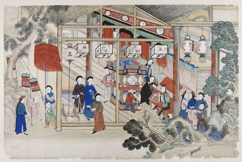 One scene of a wedding: the bride arriving at her new home