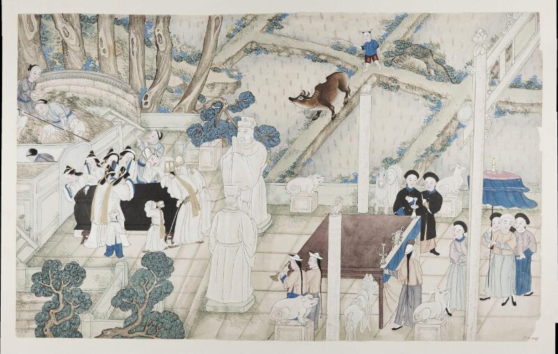 Scene at the tomb