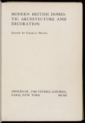 Modern British domestic architecture and decoration