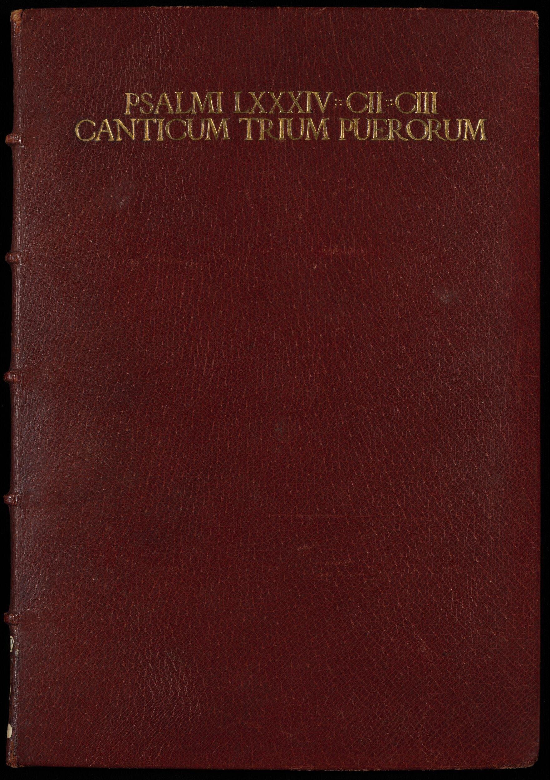 Psalmi LXXXIV, CII, CIII