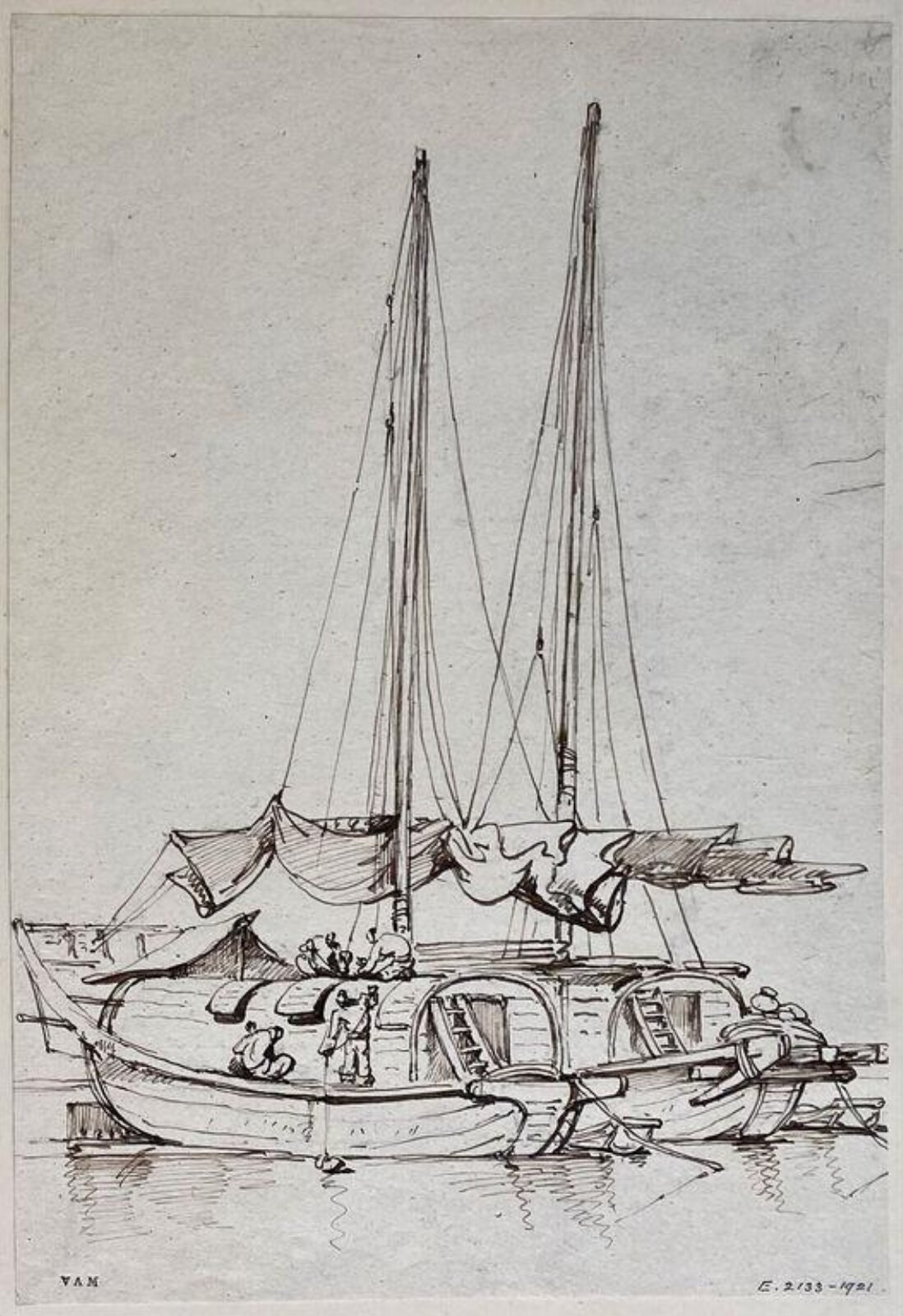 Two Chinese craft alongside each other, 29/09/1825 - 30/05/1852