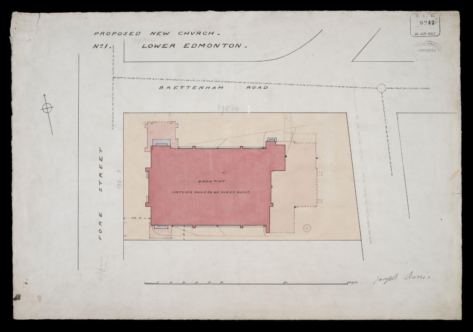 Drawing, William Butterfield, 1883