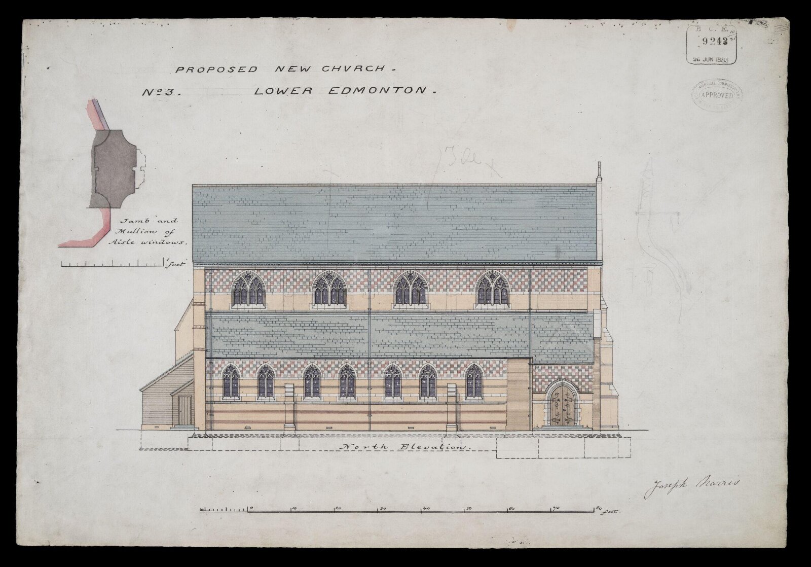 Drawing, William Butterfield, 1883