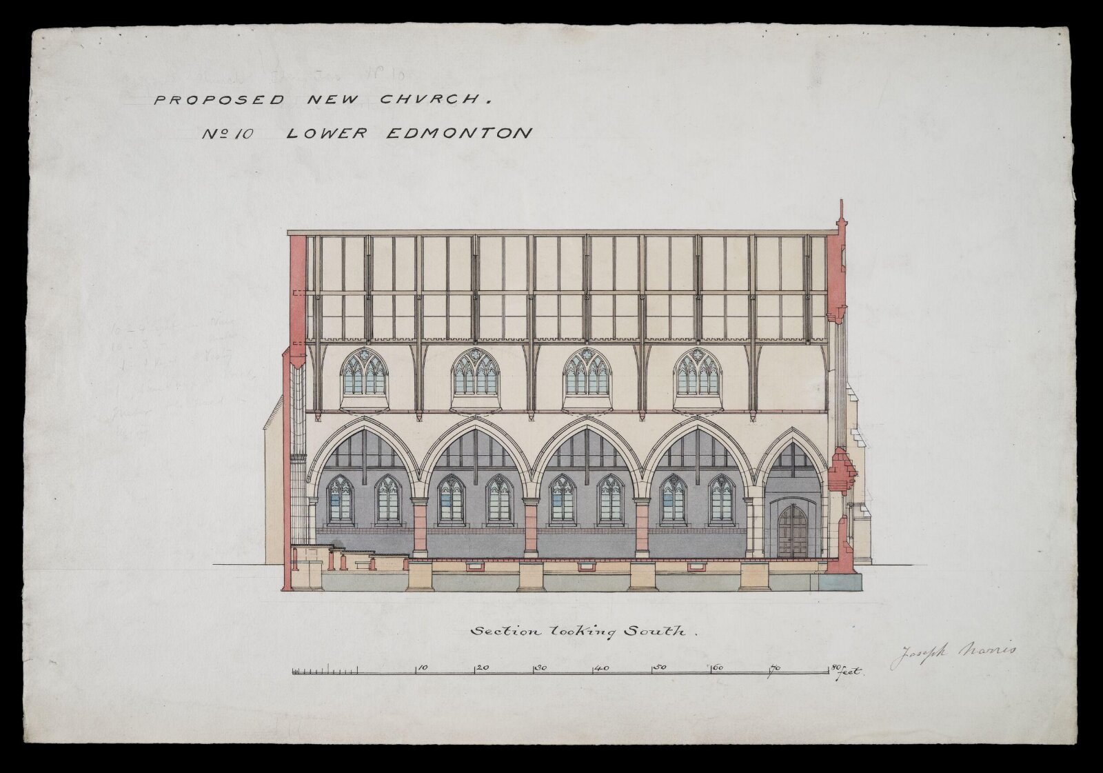 Drawing, William Butterfield, 1883