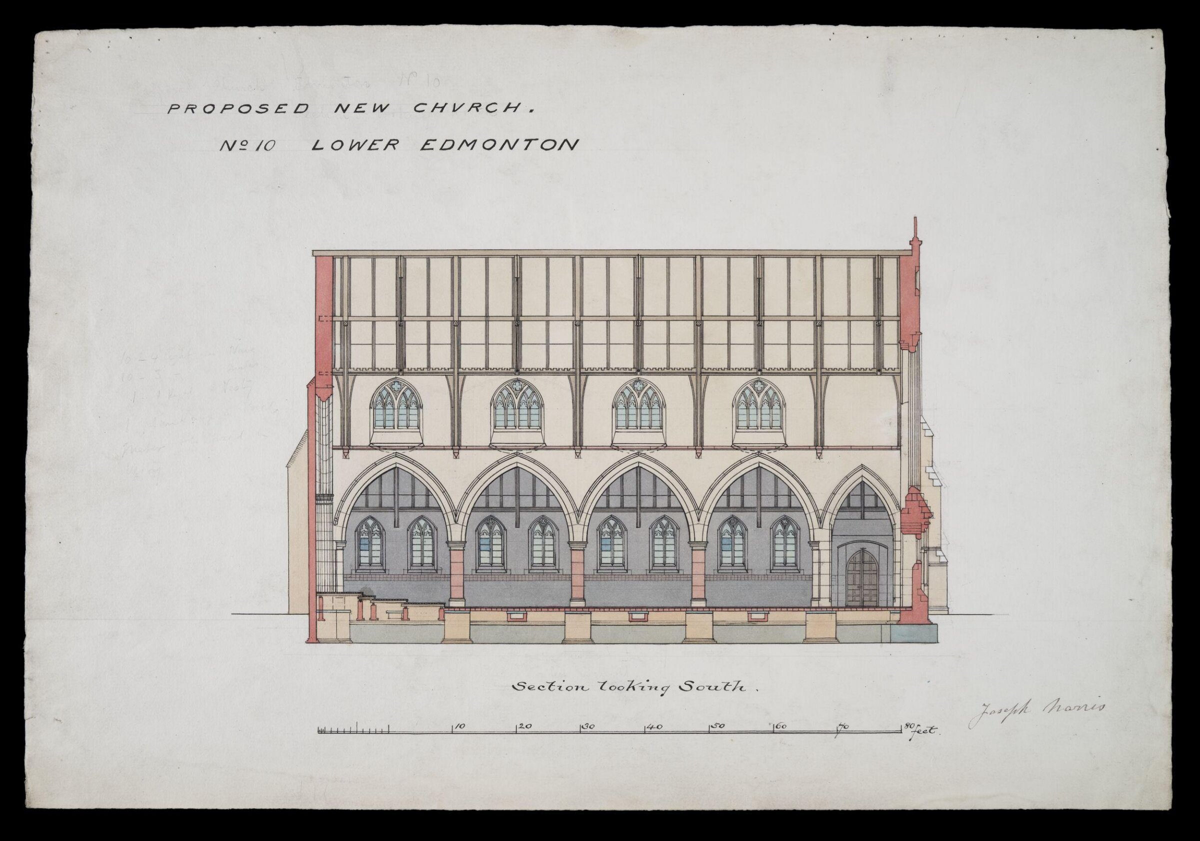 Drawing, William Butterfield, 1883