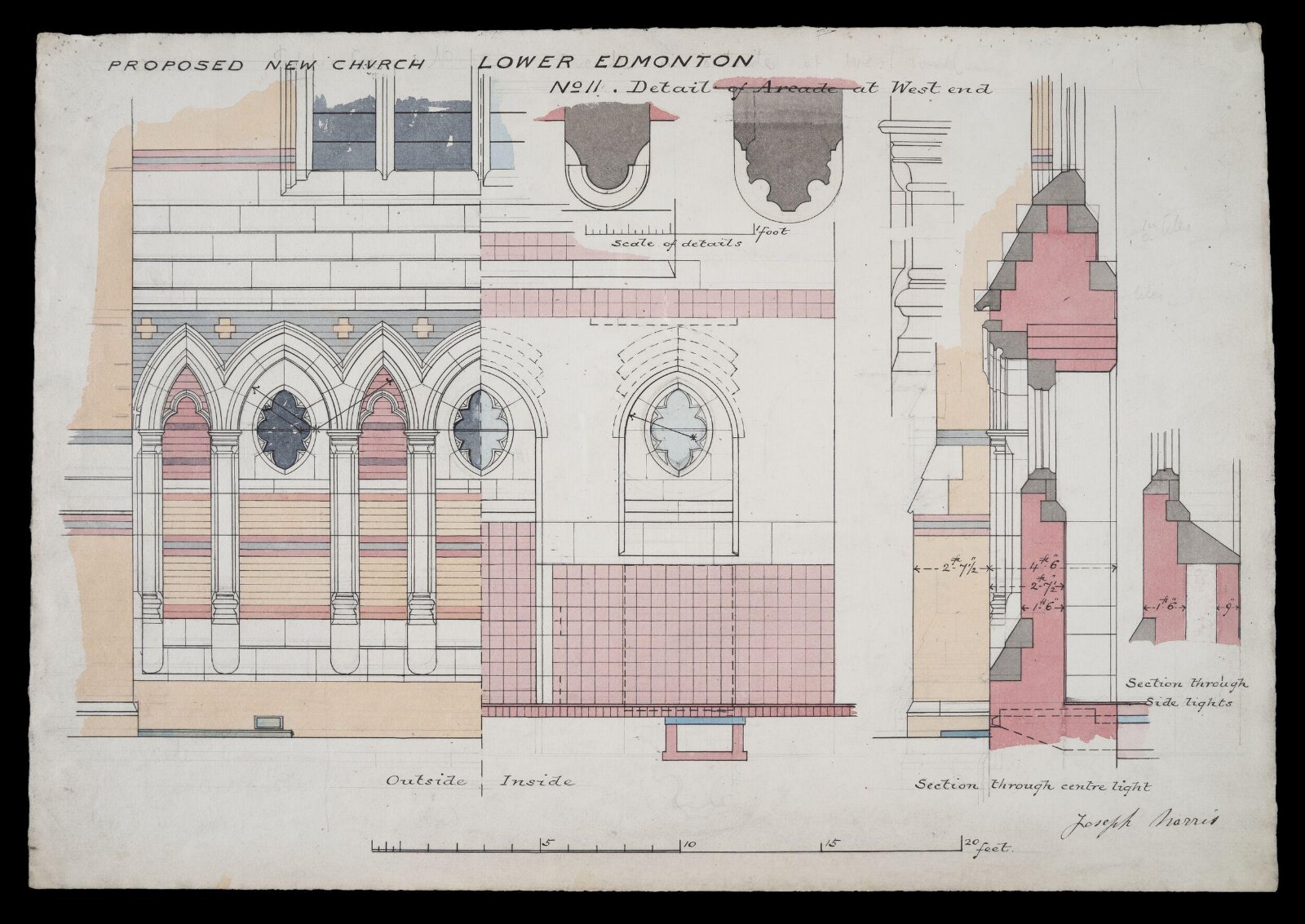 Drawing, William Butterfield, 1883