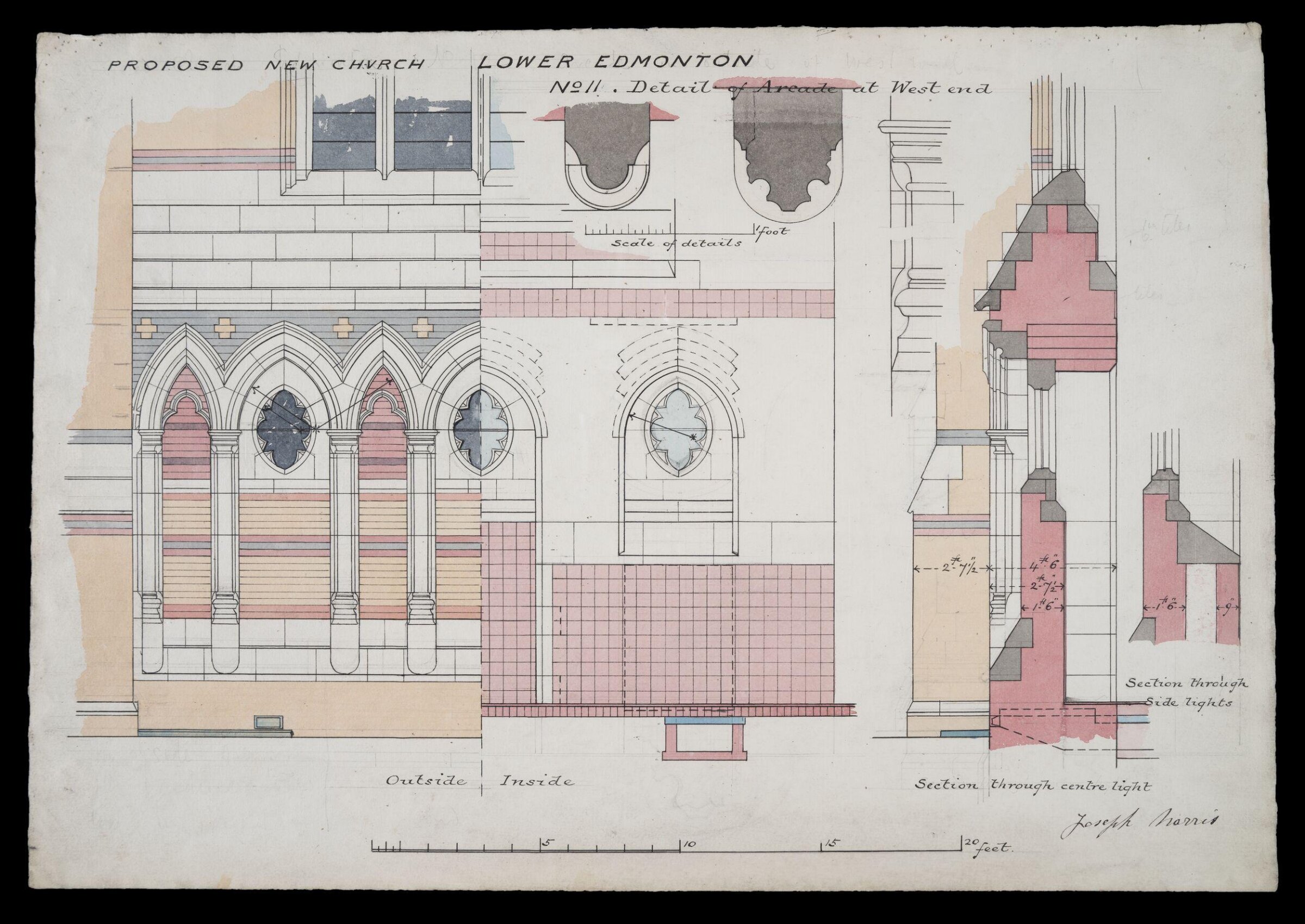 Drawing, William Butterfield, 1883