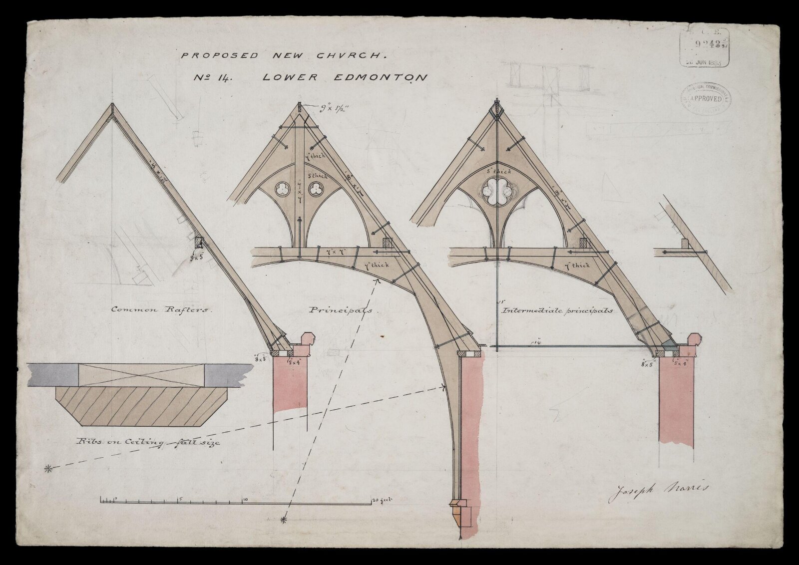 Drawing, William Butterfield, 1883