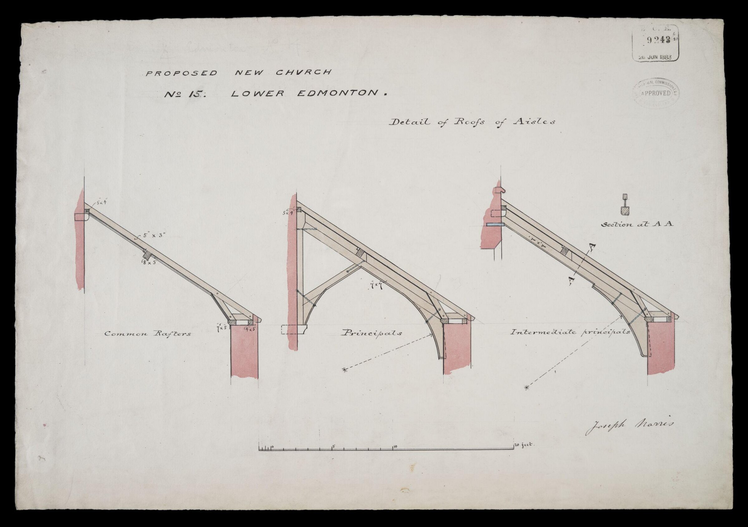Drawing, William Butterfield, 1883