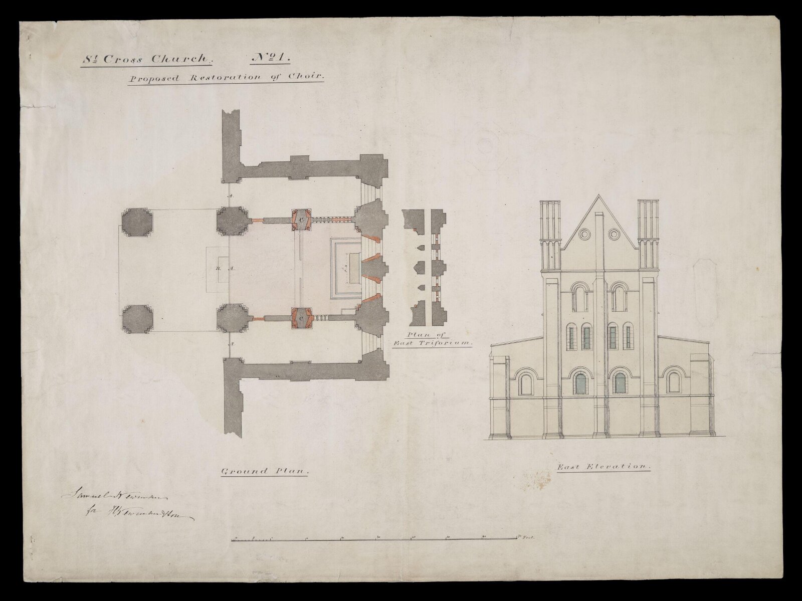 Drawing, William Butterfield, 1863