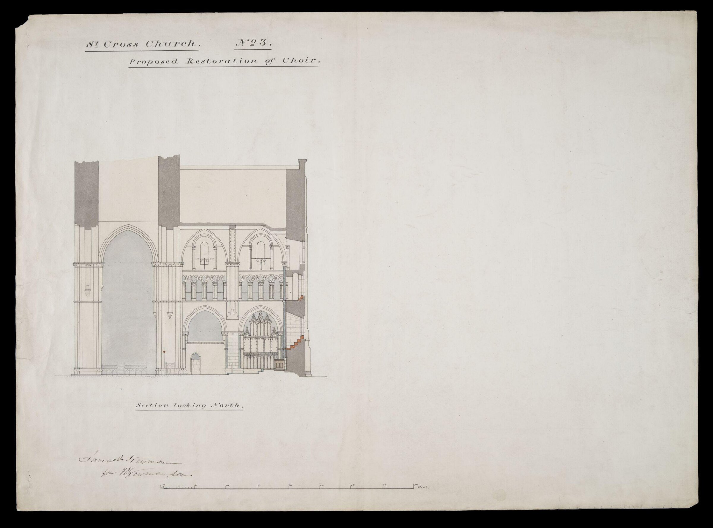 Drawing, William Butterfield, 1863