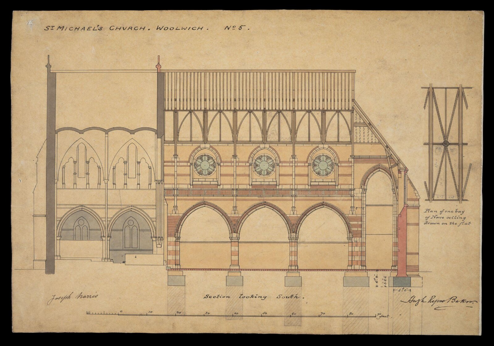 Drawing, William Butterfield, 1888