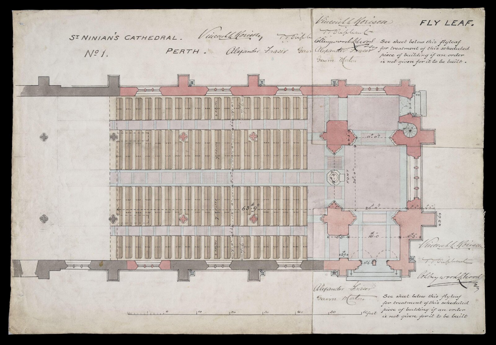 Drawing, William Butterfield, 1890