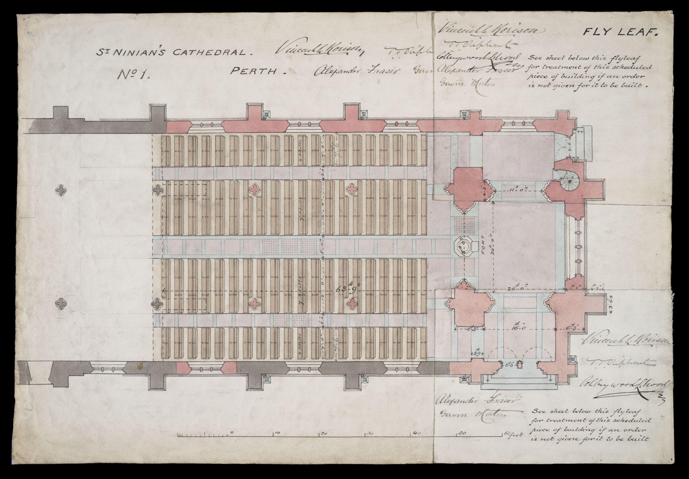 Drawing, William Butterfield, 1890