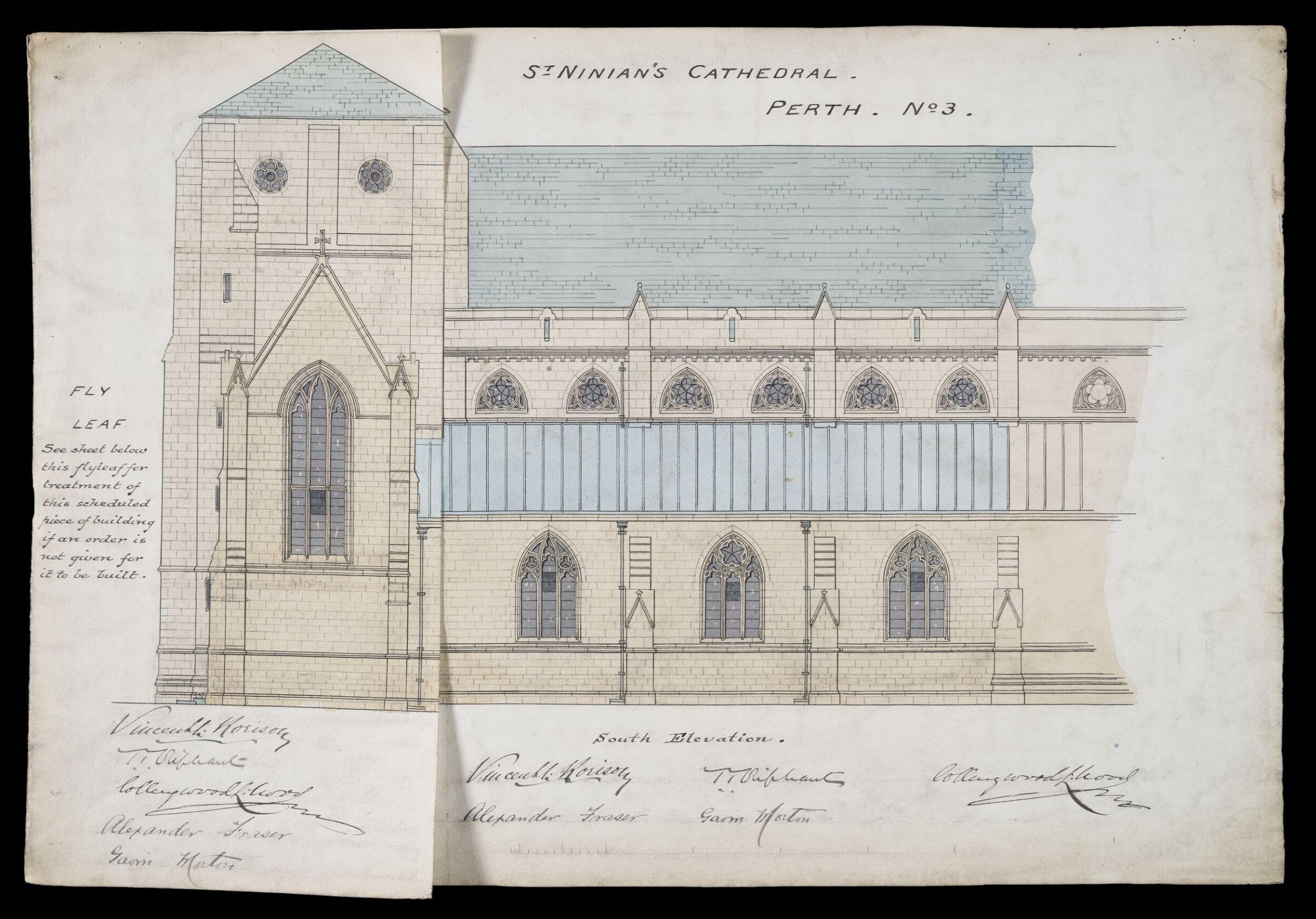 Drawing, William Butterfield, 1890