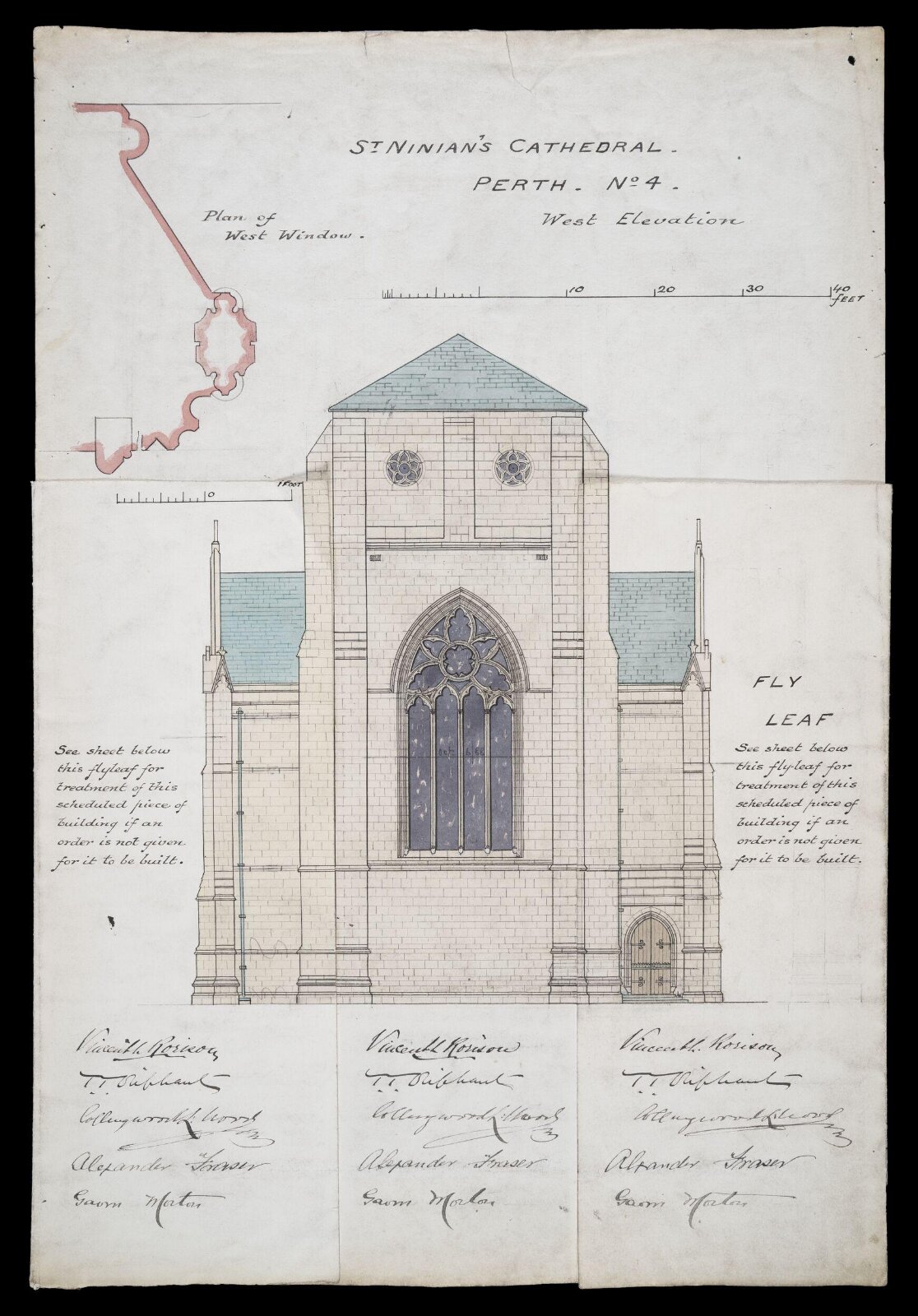 Drawing, William Butterfield, 1890