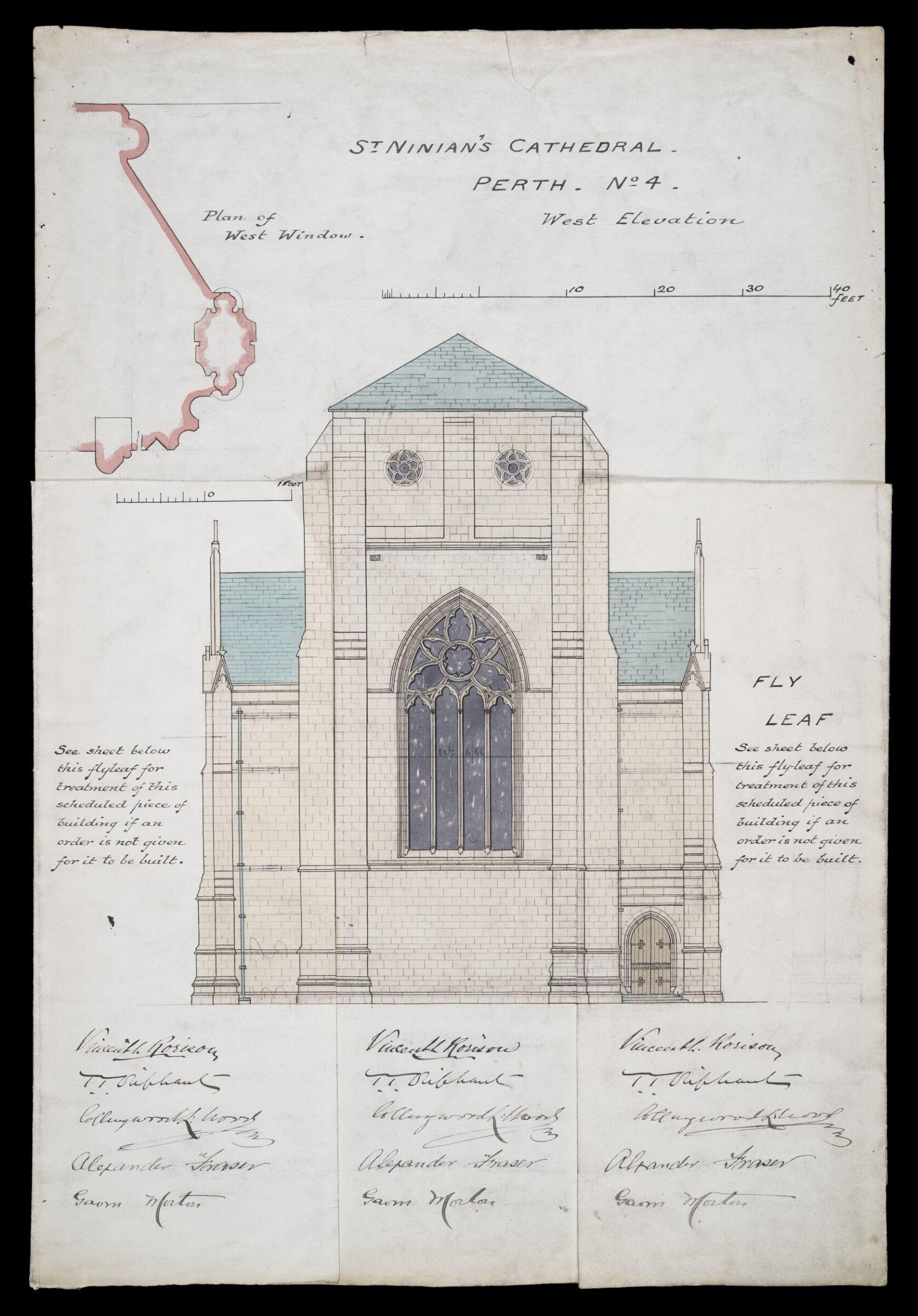 Drawing, William Butterfield, 1890