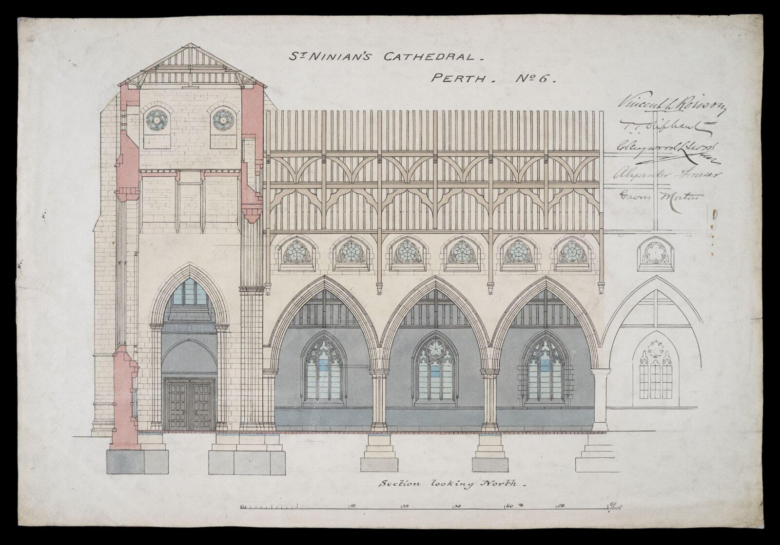 Drawing, William Butterfield, 1890