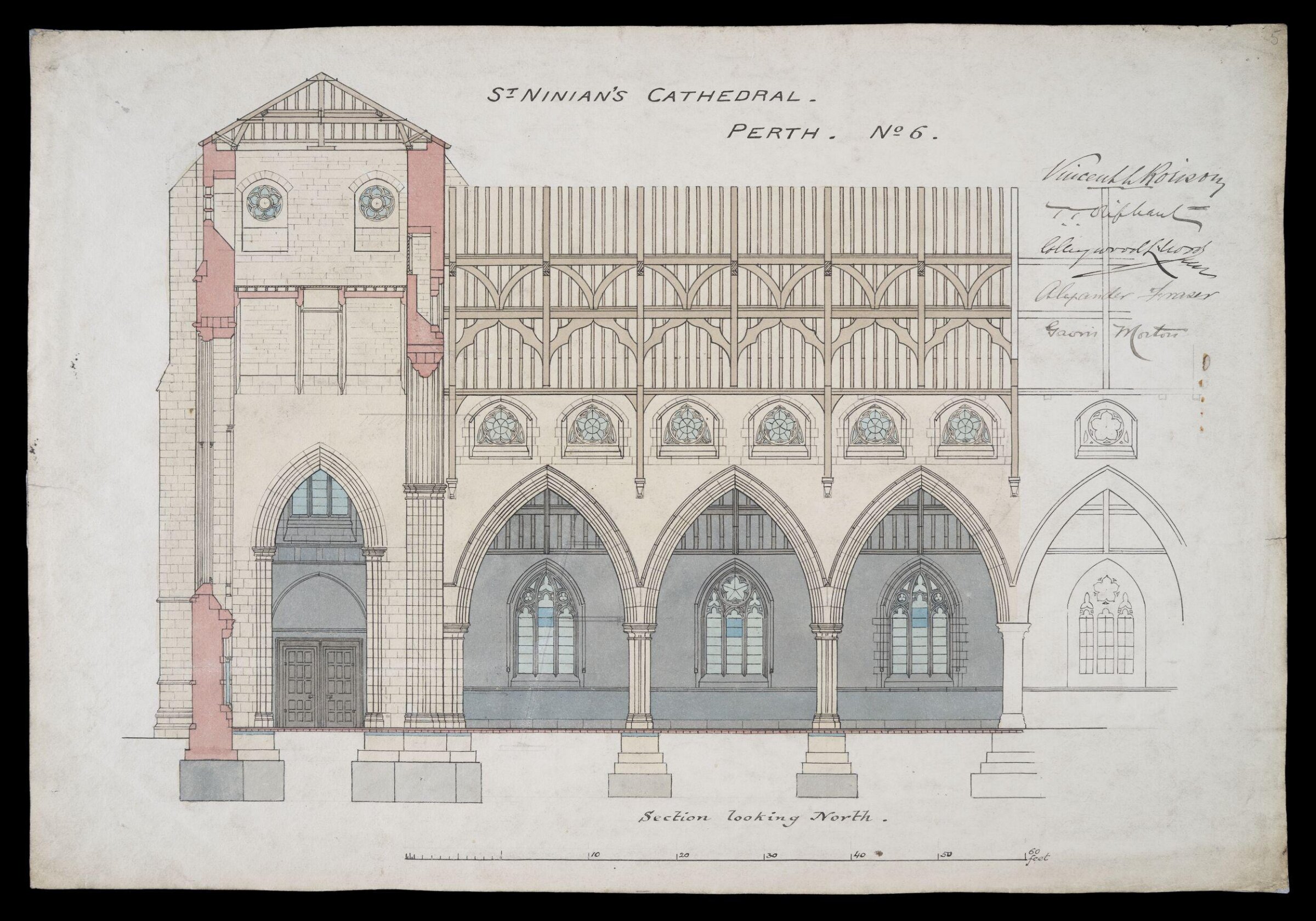 Drawing, William Butterfield, 1890