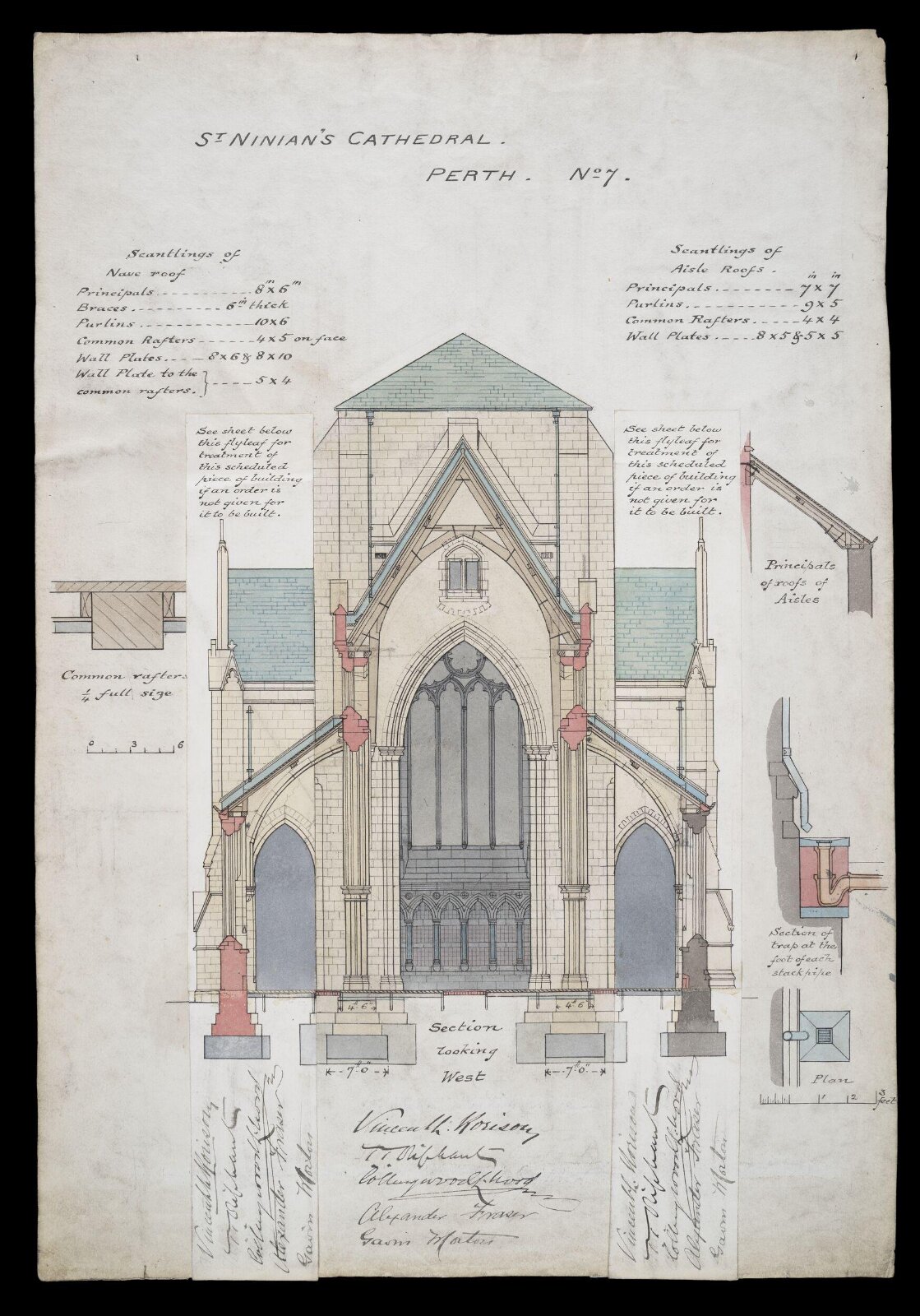Drawing, William Butterfield, 1890