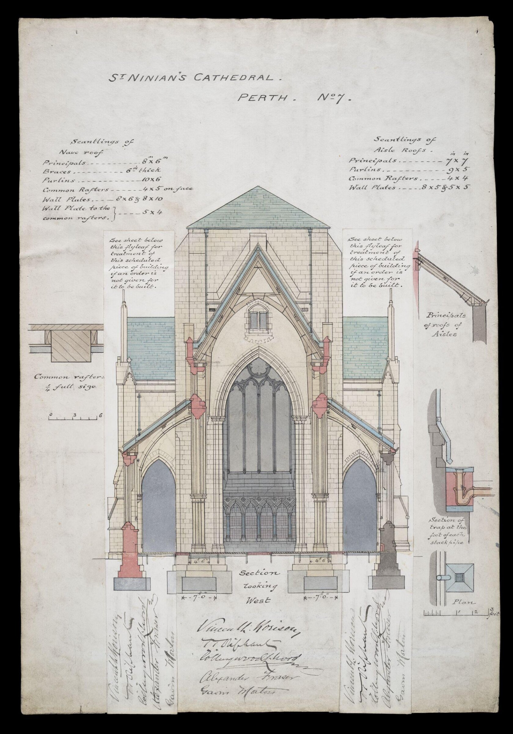 Drawing, William Butterfield, 1890