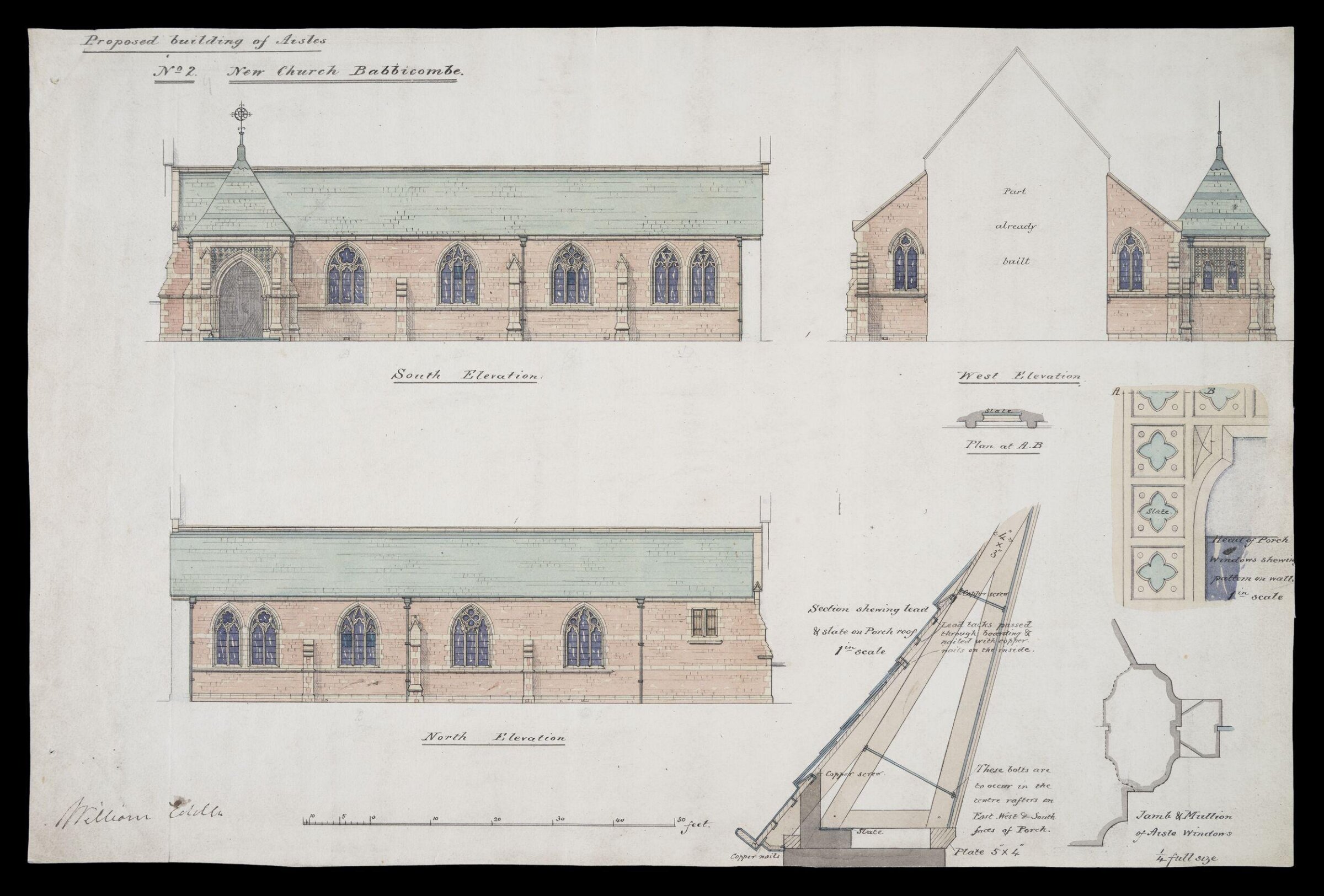 Drawing, William Butterfield, 1867