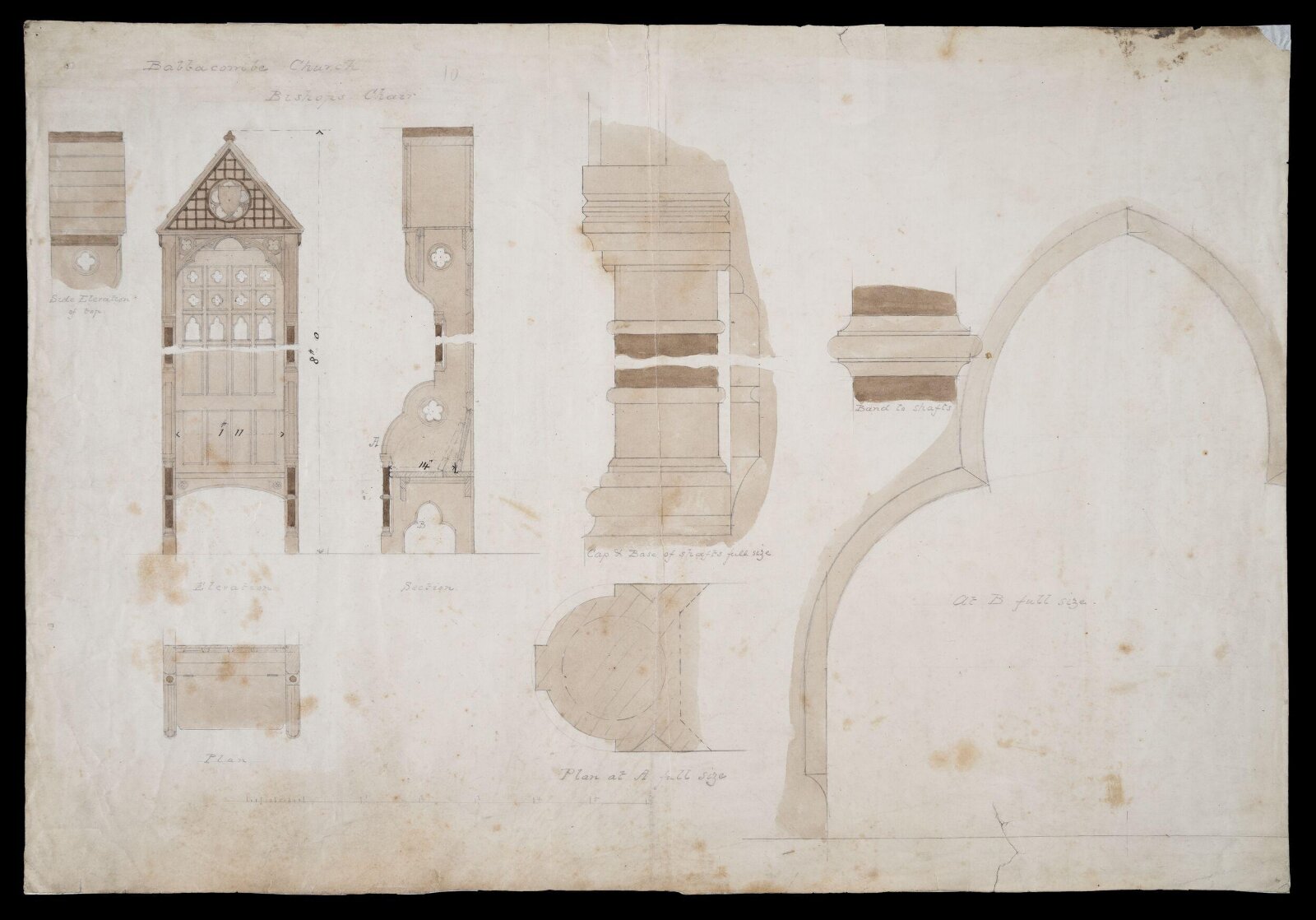 Drawing, William Butterfield, 1867