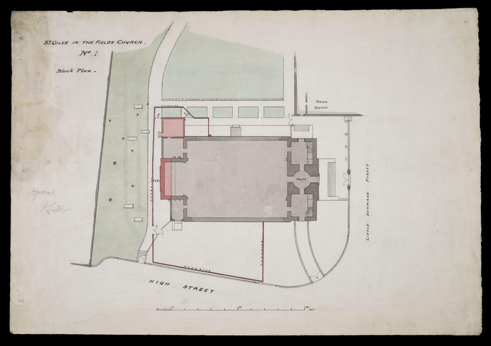 Drawing, William Butterfield, 1895