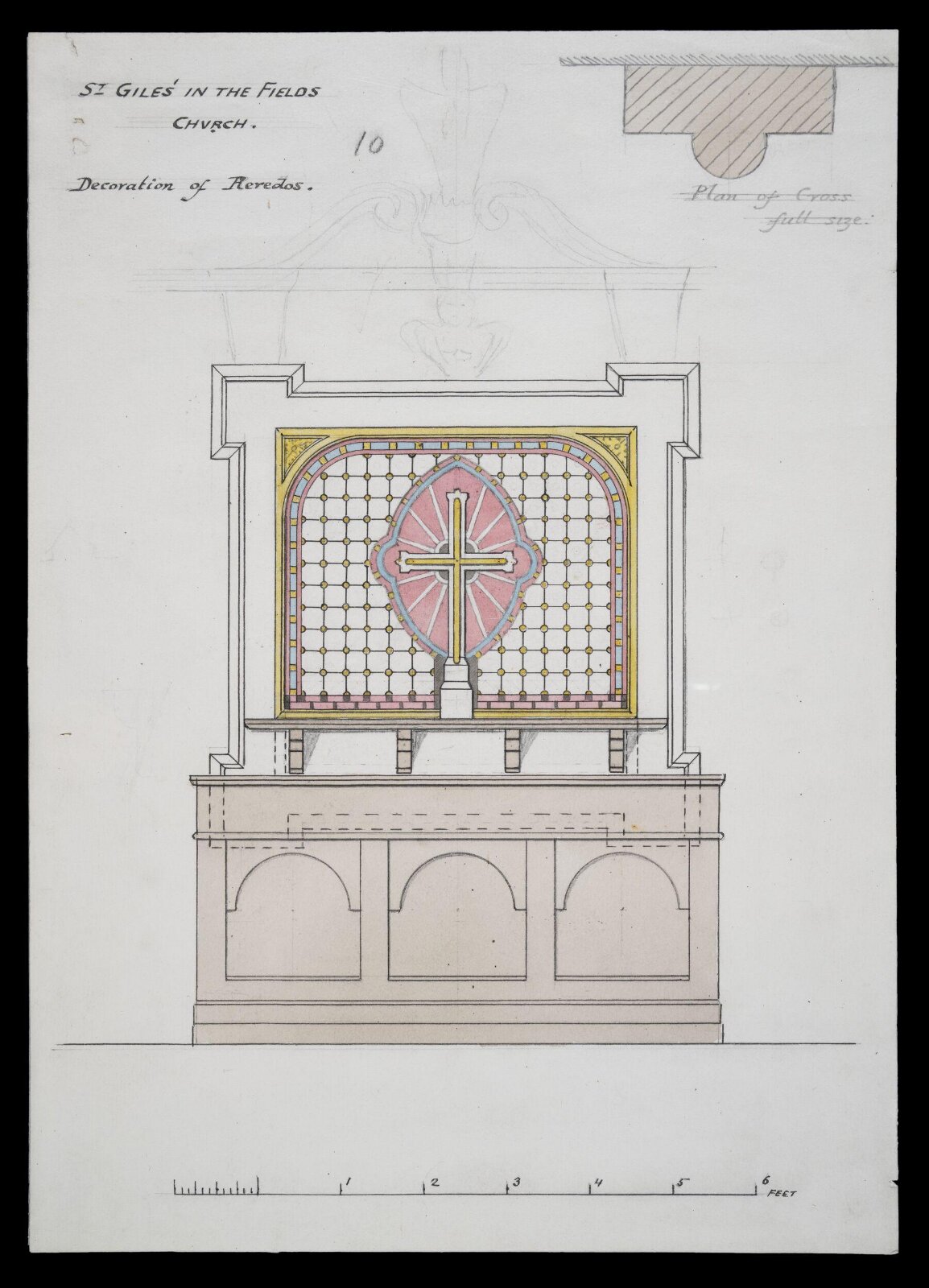 Drawing, William Butterfield, 1895
