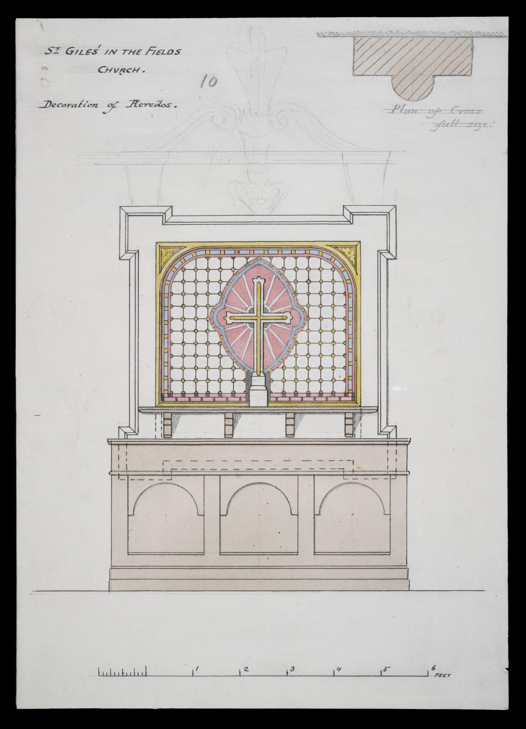 Drawing, William Butterfield, 1895
