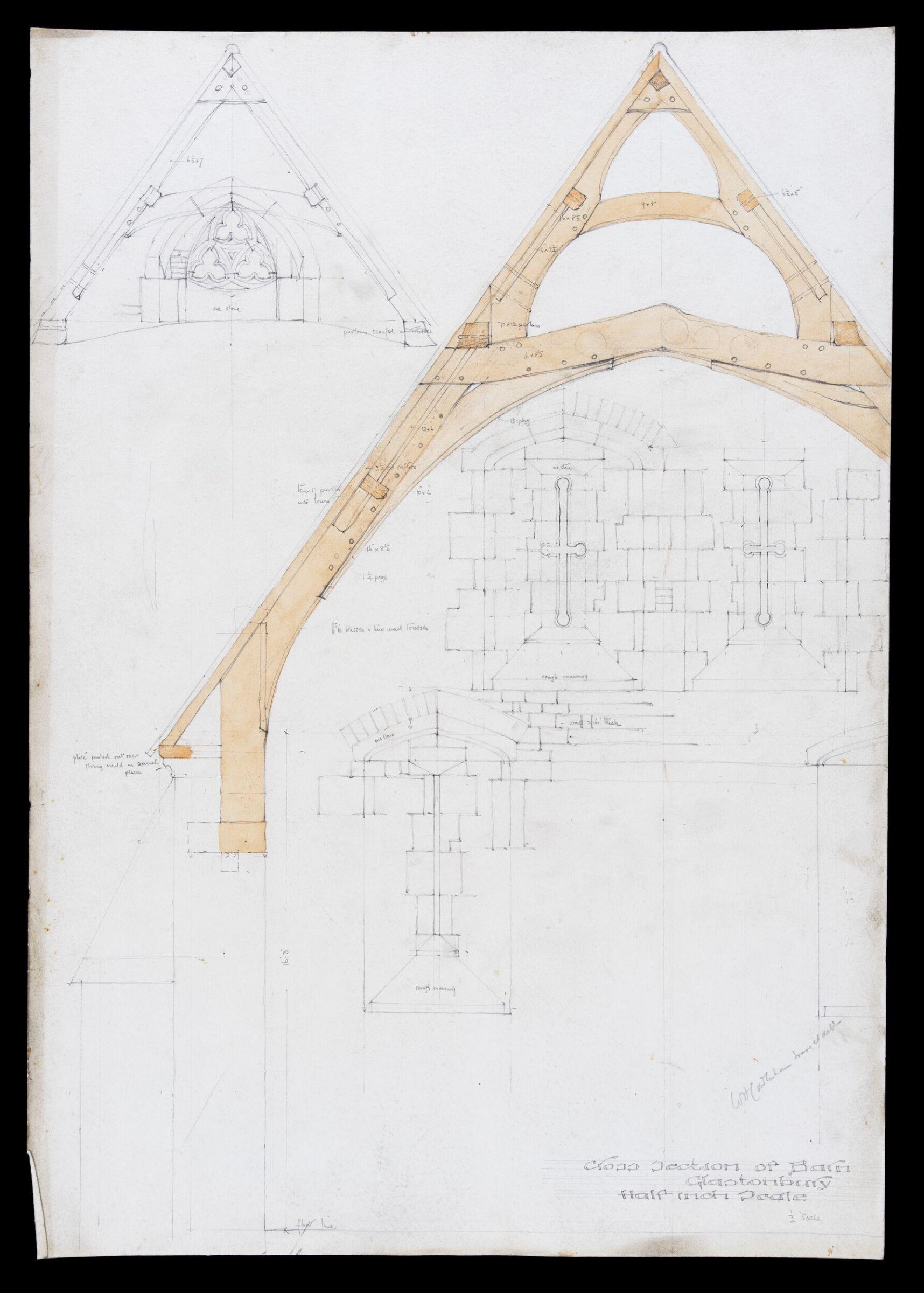 Abbot's Barn, Glastonbury, W.H. Cowlishaw, 1892