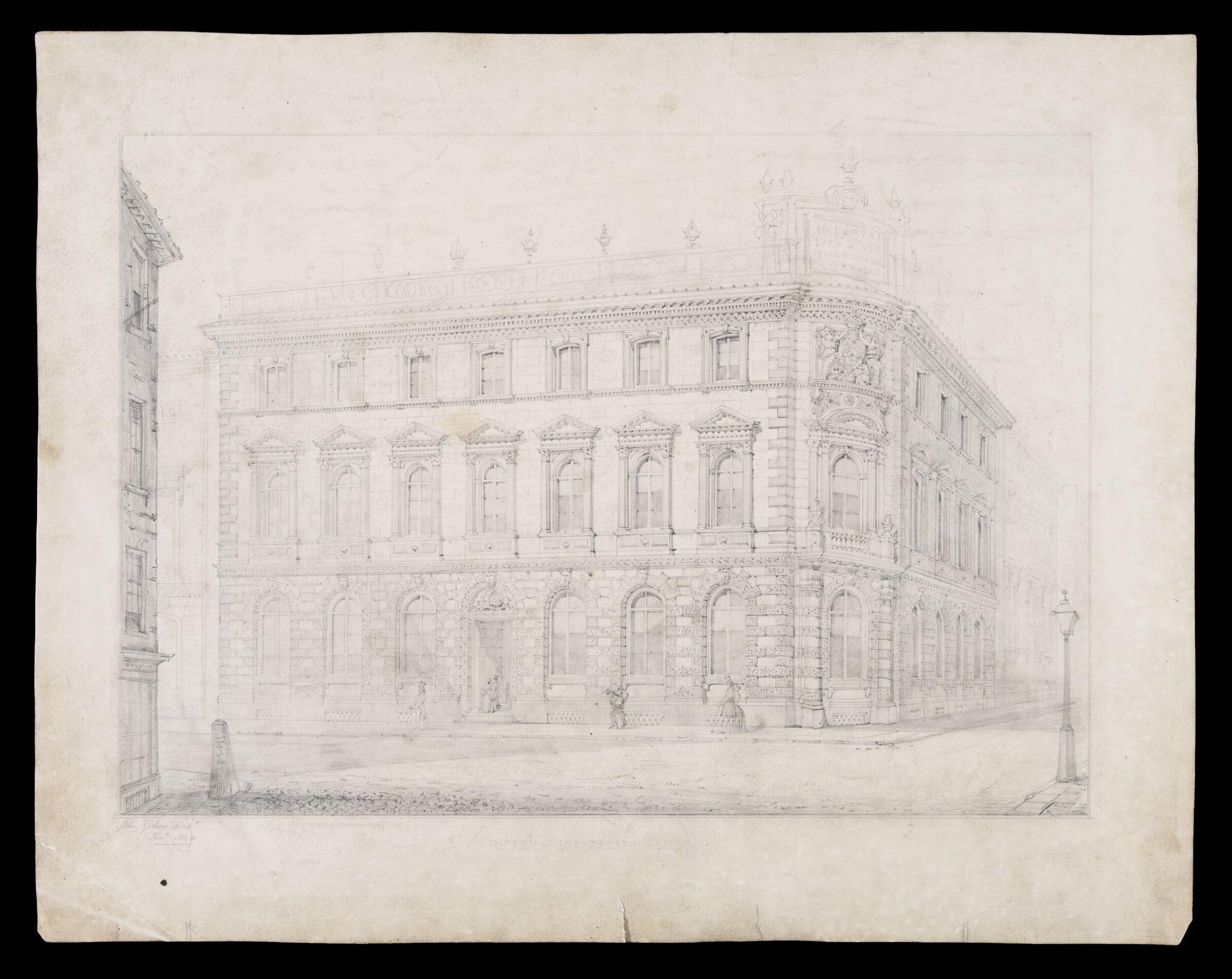 Drawing, John Gibson, Feb 1849