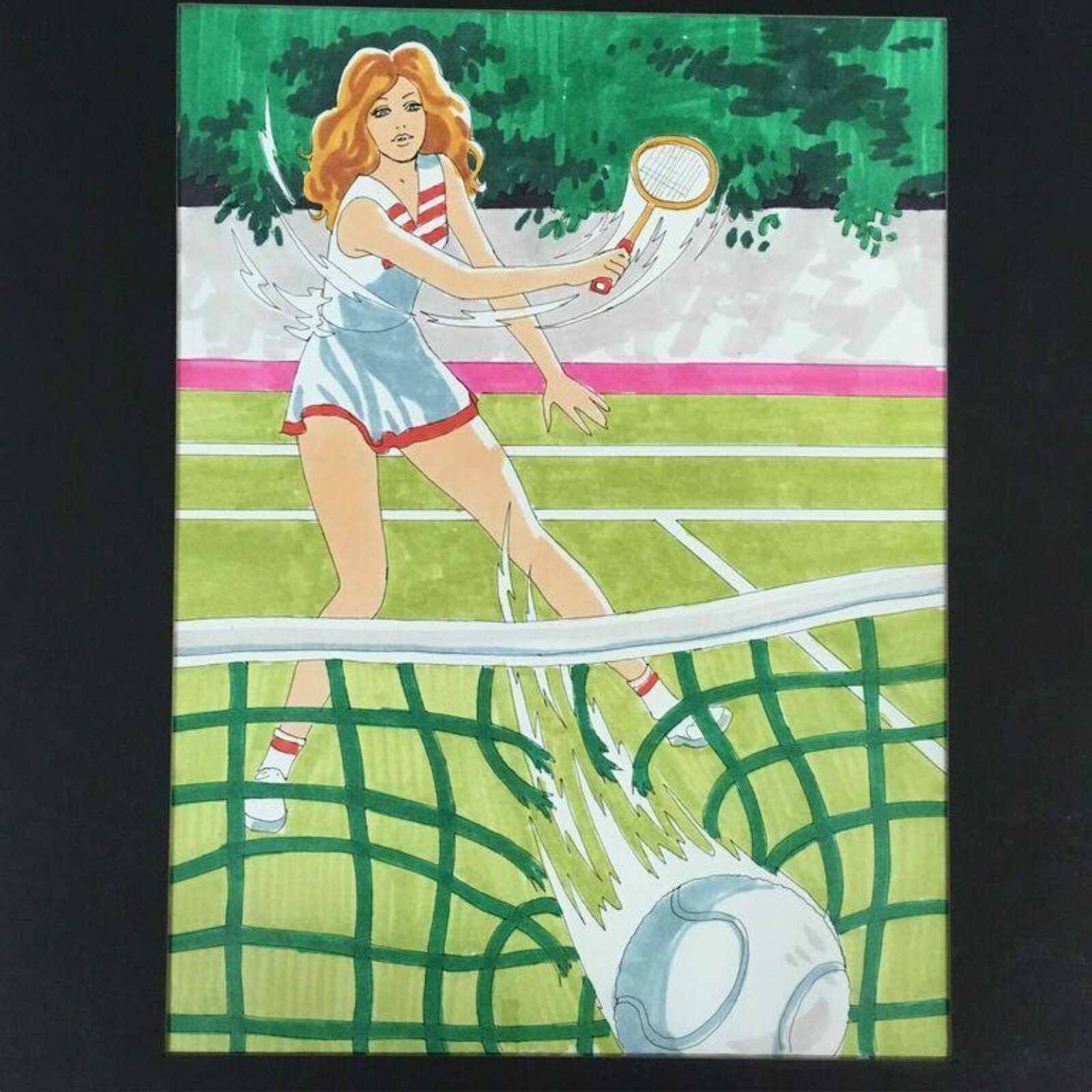 The Bionic Woman Playing Tennis, about 1975
