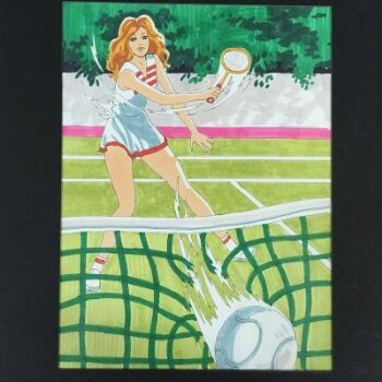 The Bionic Woman Playing Tennis