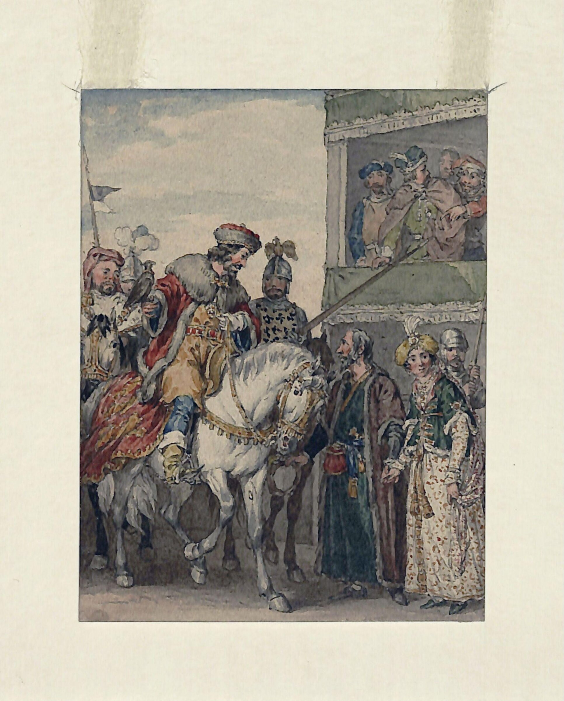 Prince John and Isaac the Jew at the Passage of Arms at Ashby, in the county of Leicester., John Augustus Atkinson, early 19th century